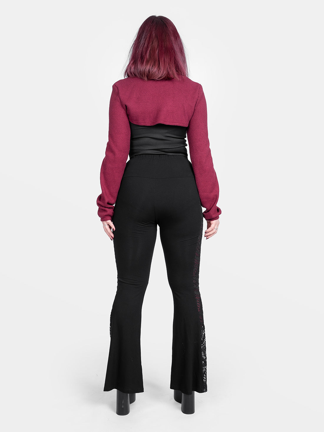 Ingrid Burgundy Knitted Shrug