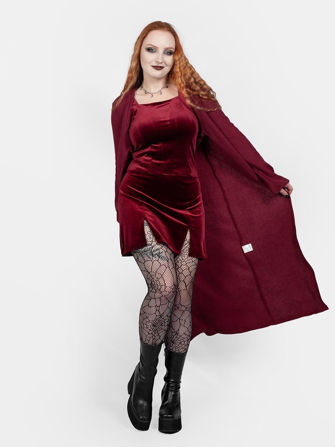 Conjure Burgundy Velvet Corset Top