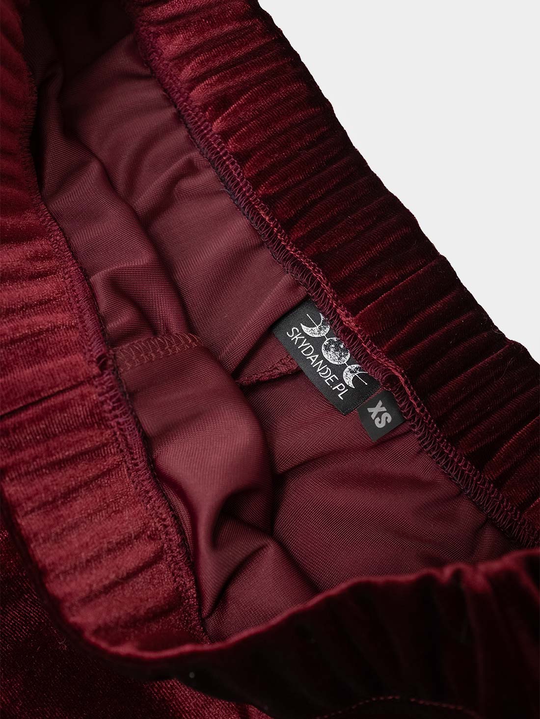 Surreal Burgundy Velvet Shorts with Lace