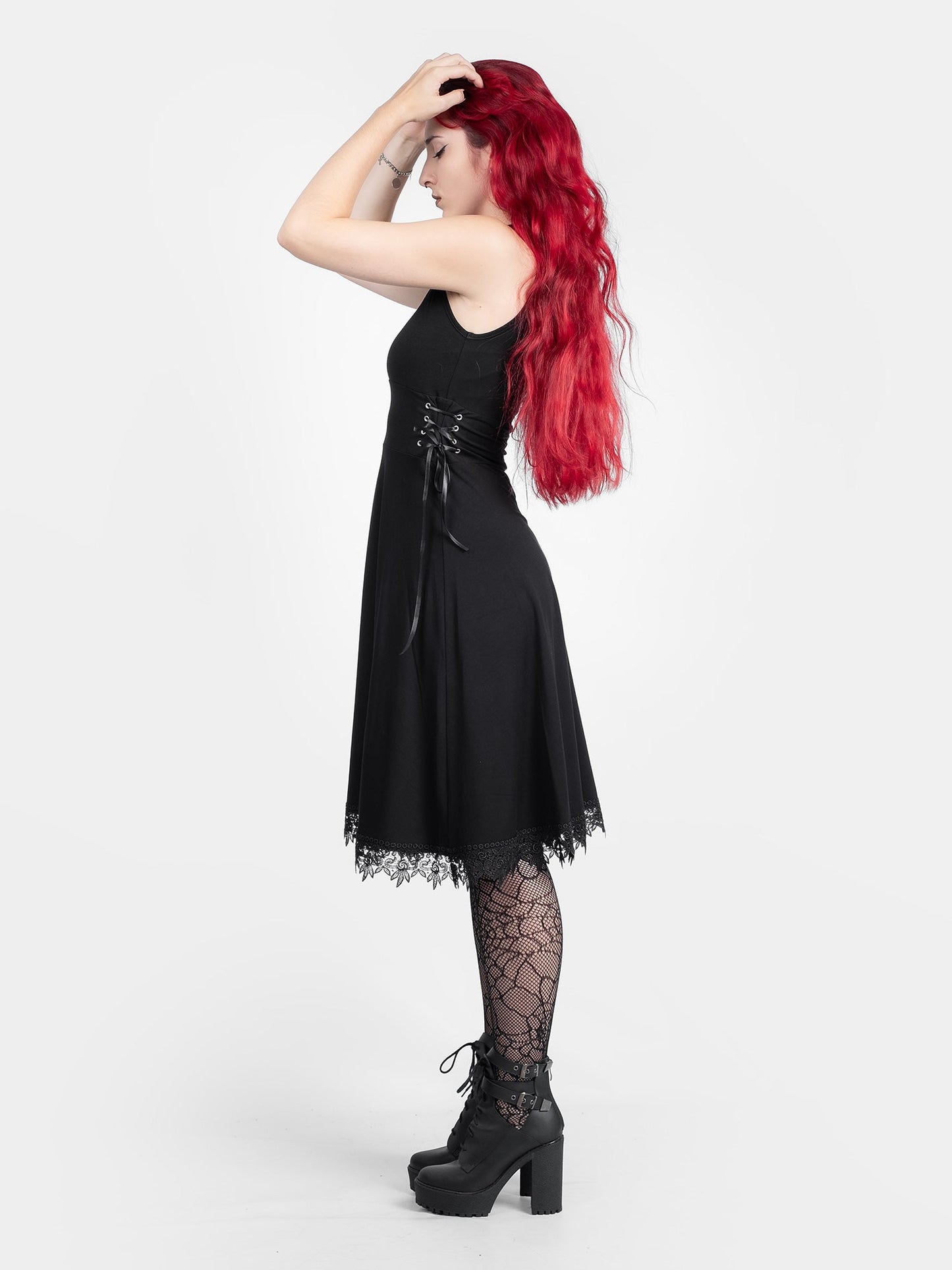 Sempiternal Turtleneck Lace Up Dress