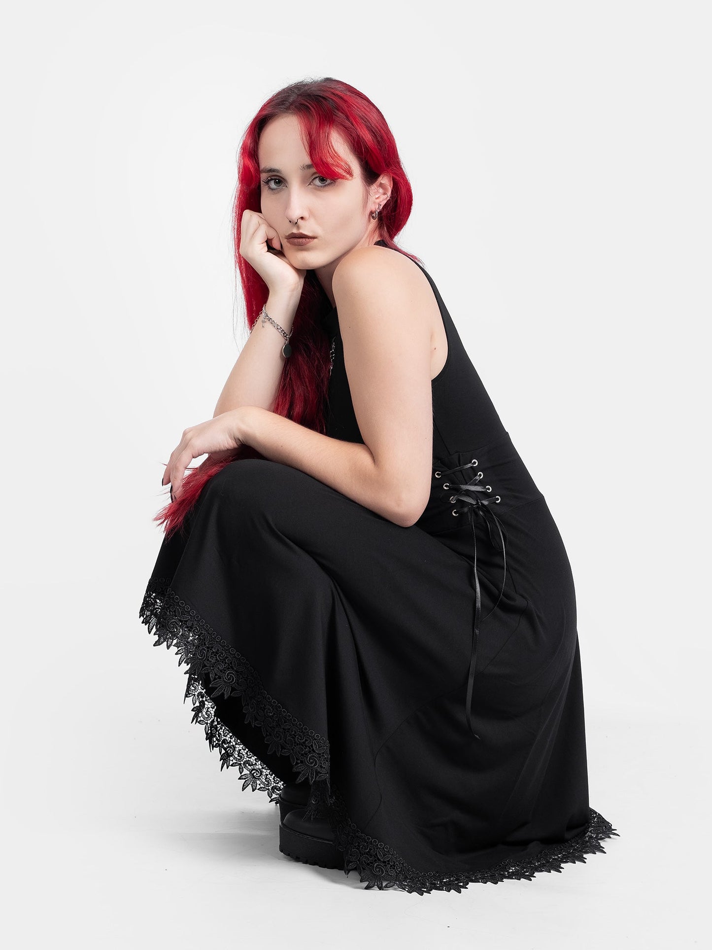 Sempiternal Turtleneck Lace Up Dress
