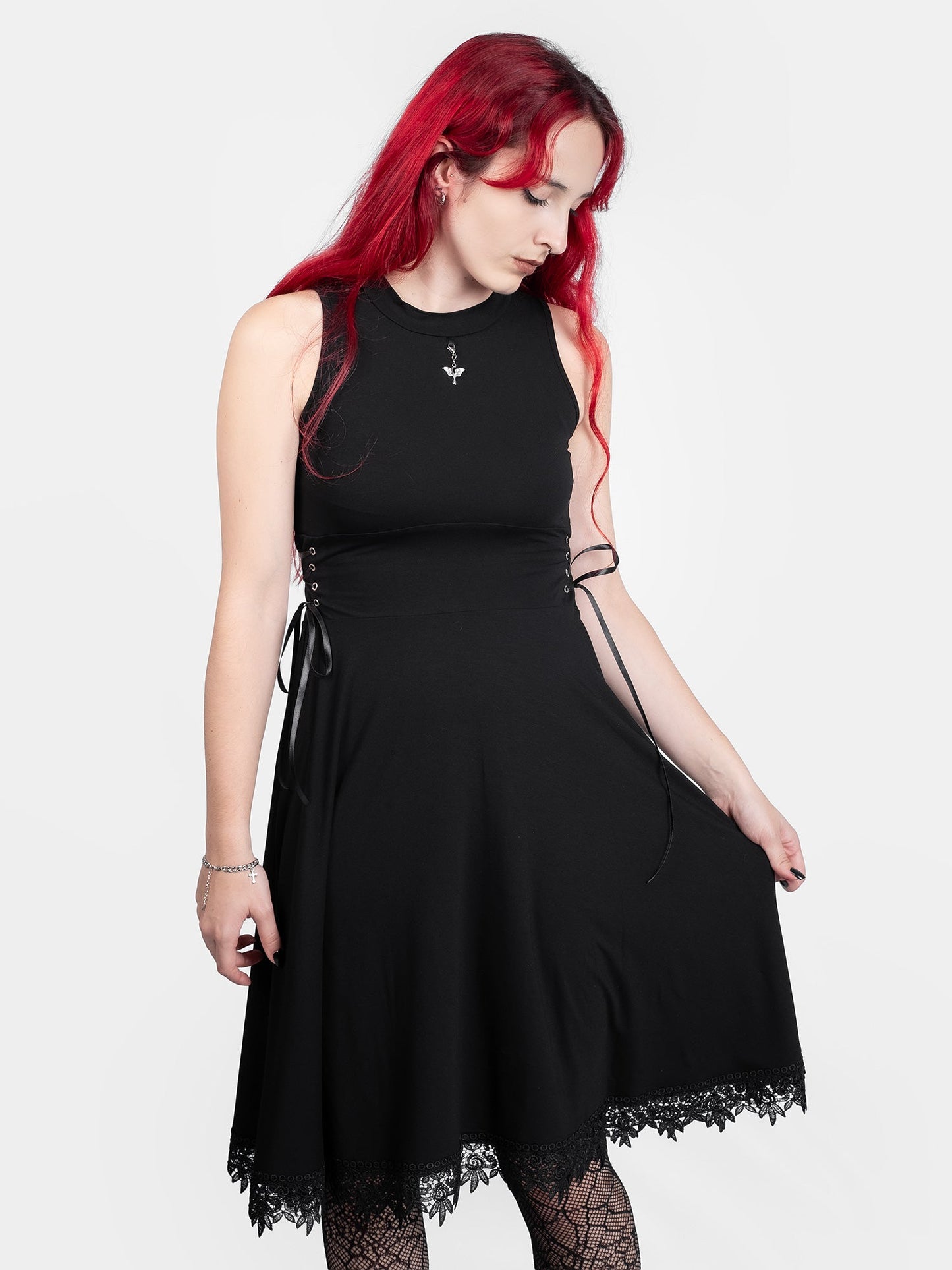 Sempiternal Turtleneck Lace Up Dress