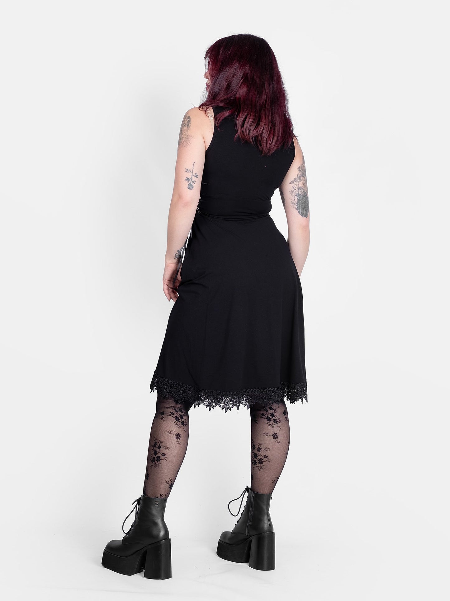 Sempiternal Turtleneck Lace Up Dress