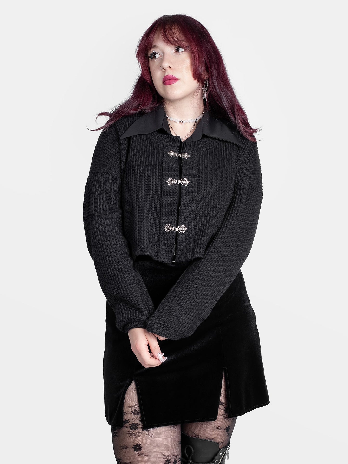 Mazzie Silver Clasp Cardigan