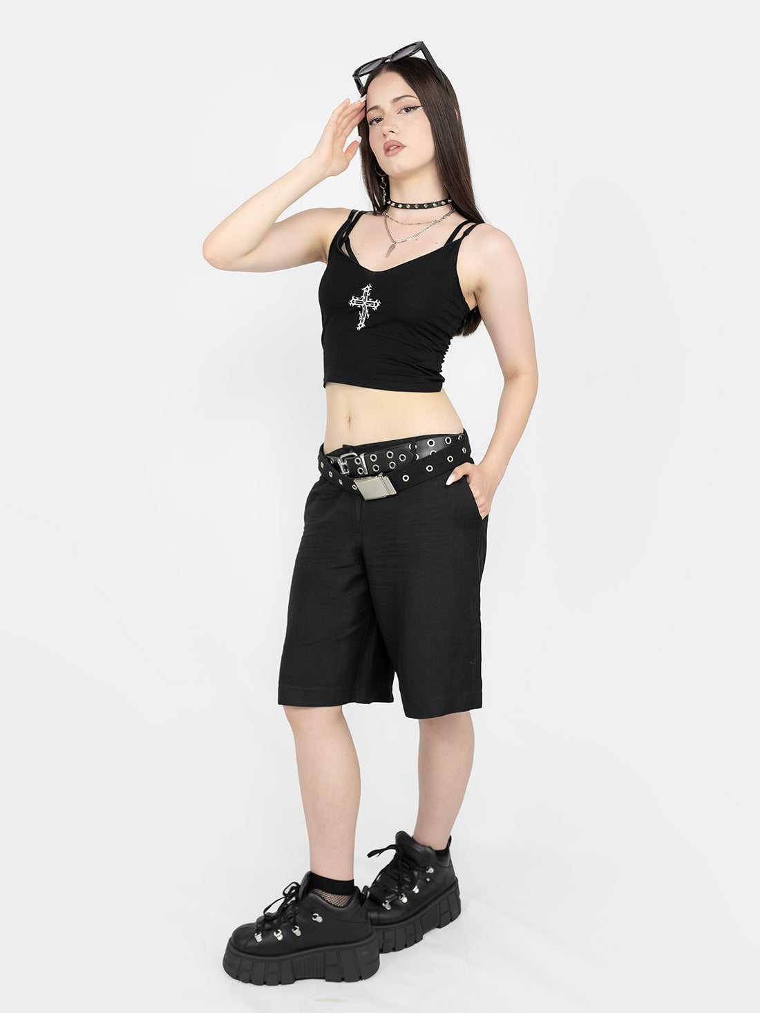 Haunted Cross Crop Top