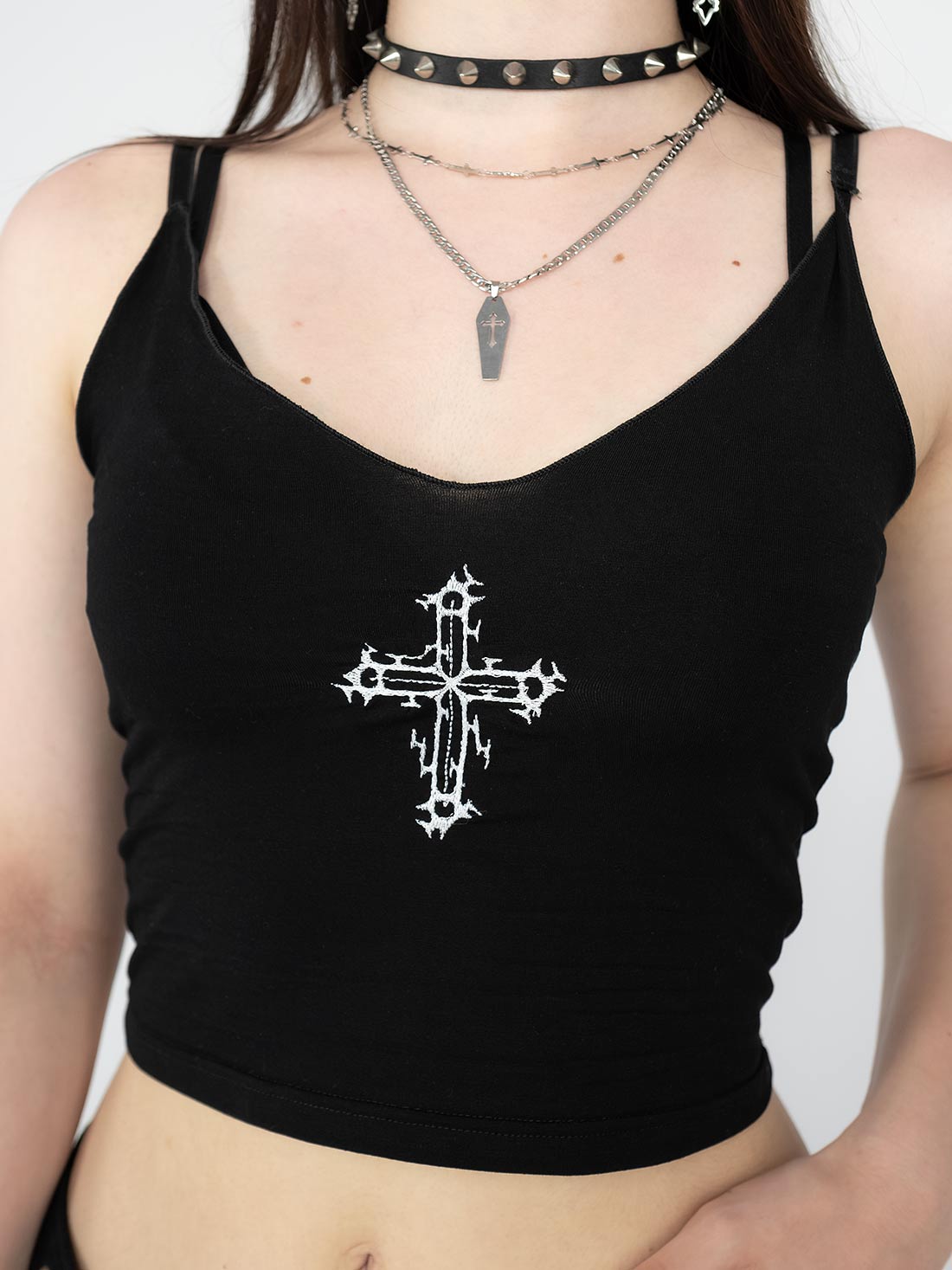 Haunted Cross Crop Top