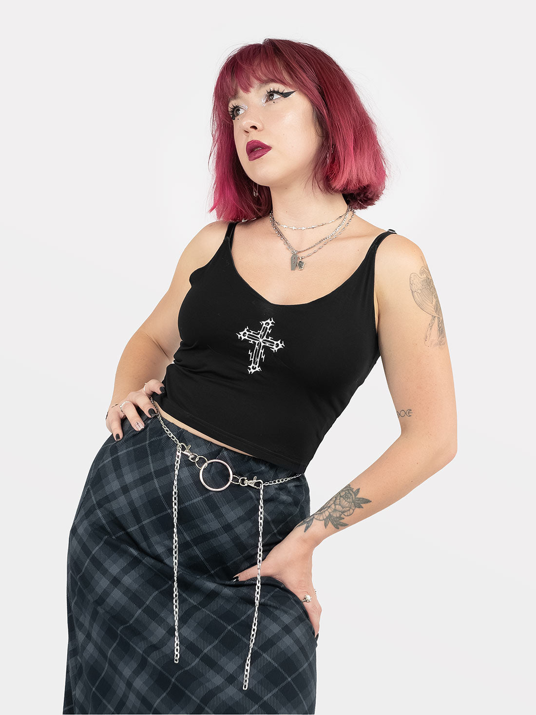 Haunted Cross Crop Top