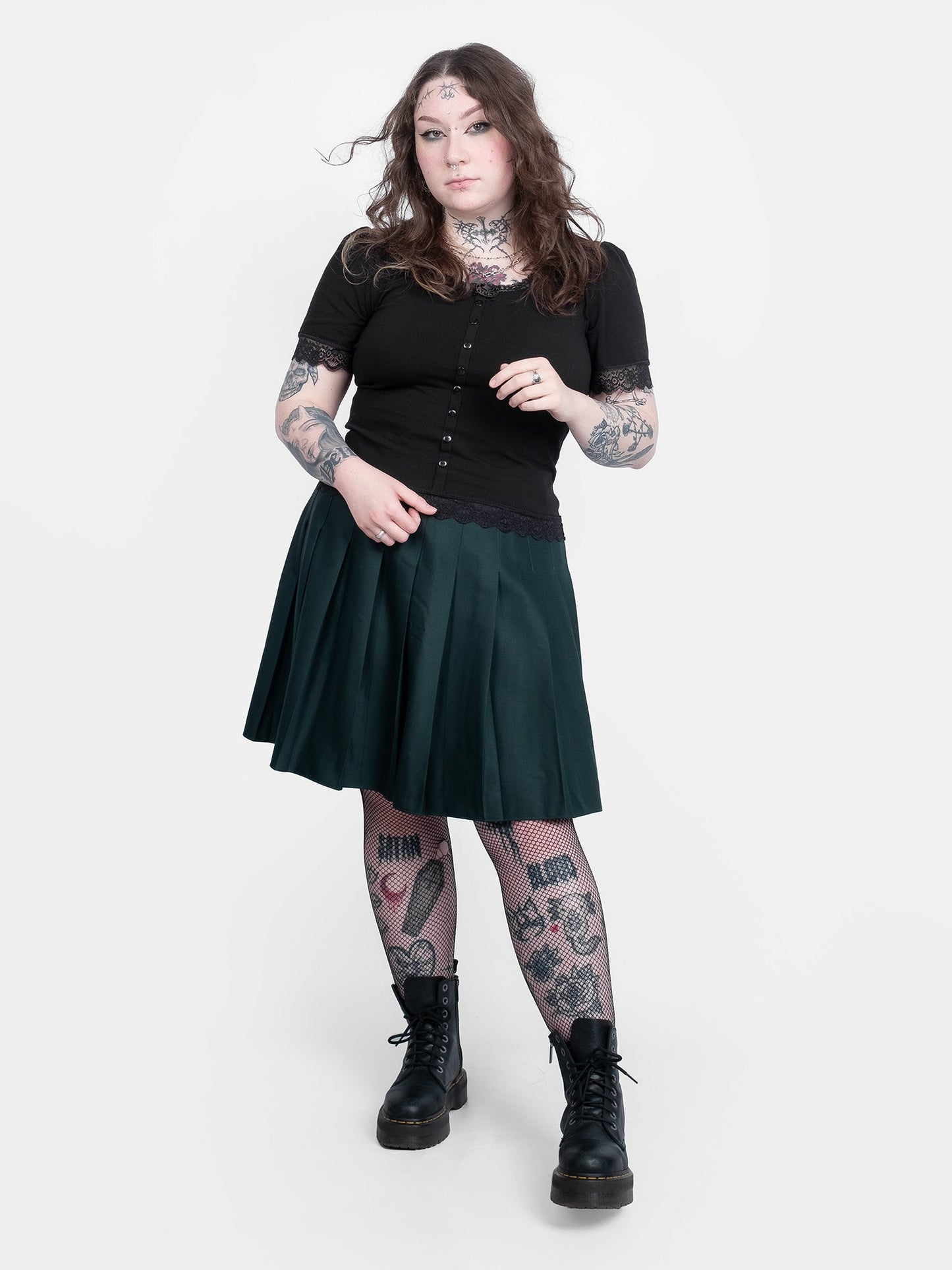TALL Dark Green Tennis Skirt