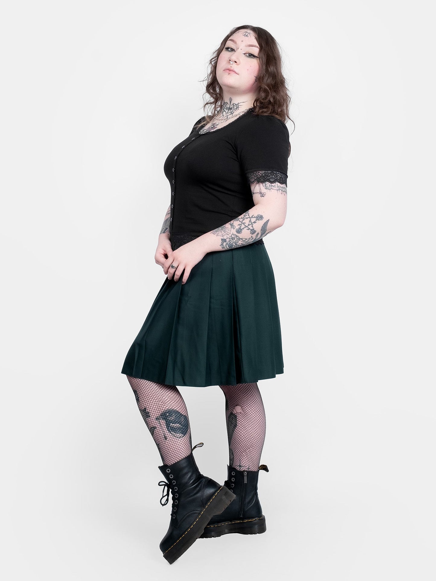 TALL Dark Green Tennis Skirt