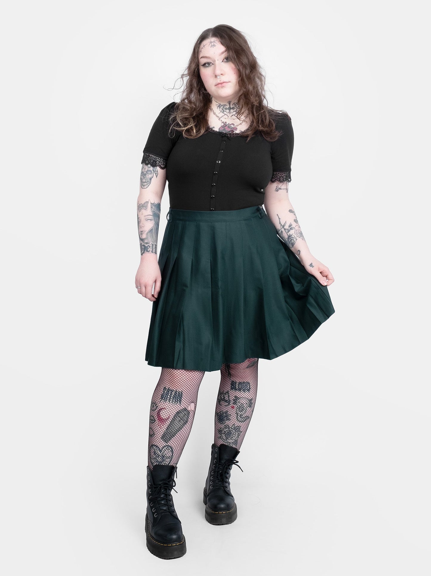 TALL Dark Green Tennis Skirt