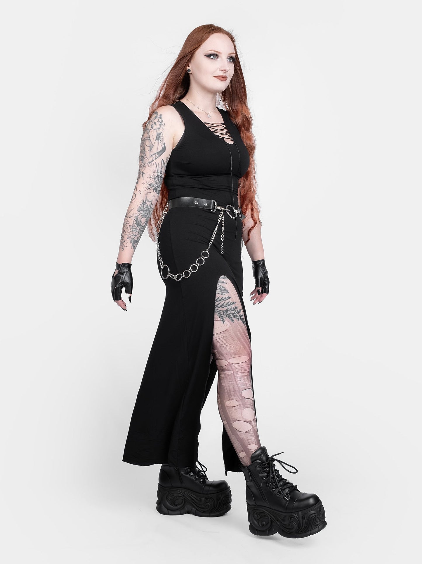 Vesper Lace Up Maxi Dress