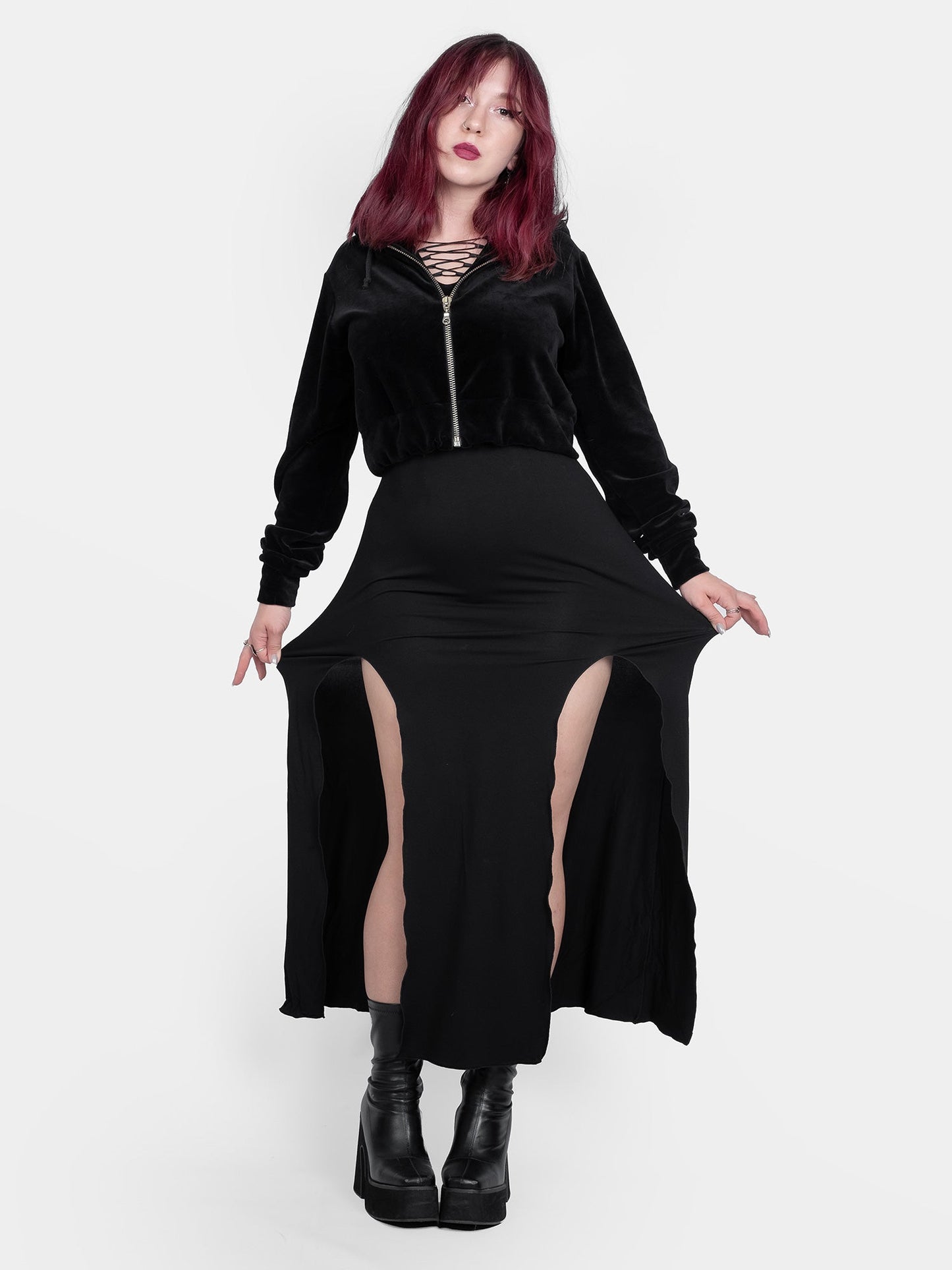 Vesper Lace Up Maxi Dress