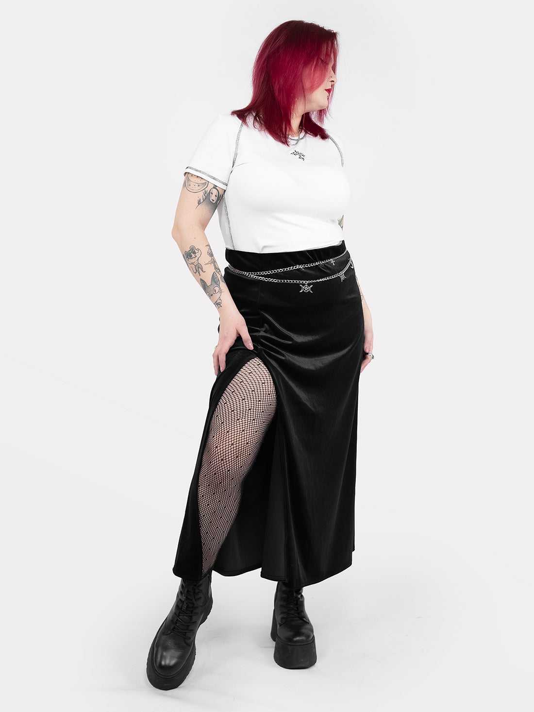 Hestia Velvet Midaxi Skirt