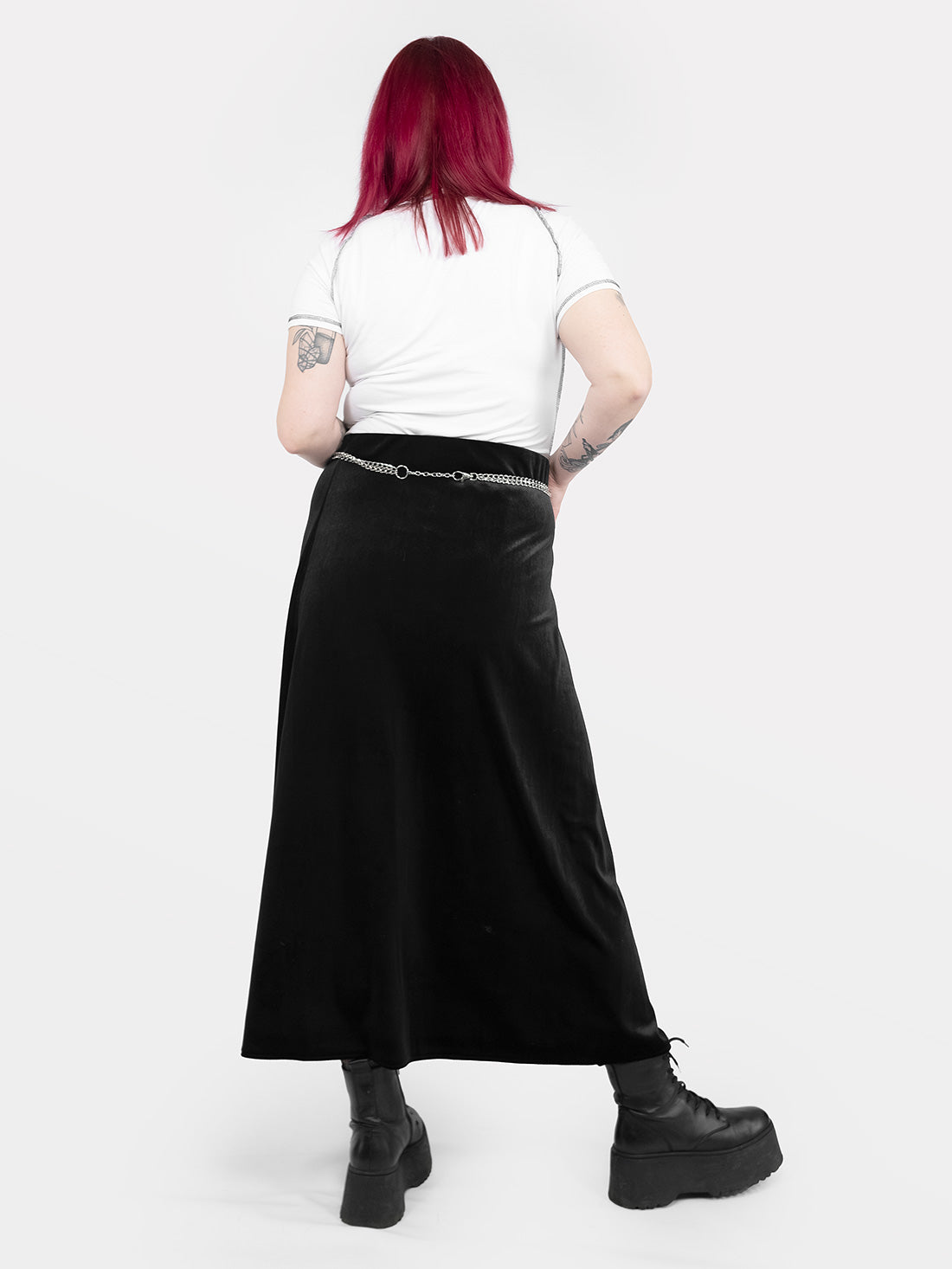 Hestia Velvet Midaxi Skirt