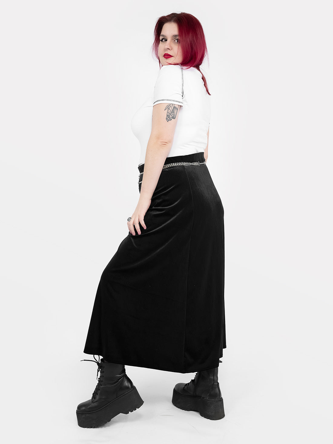 Hestia Velvet Midaxi Skirt