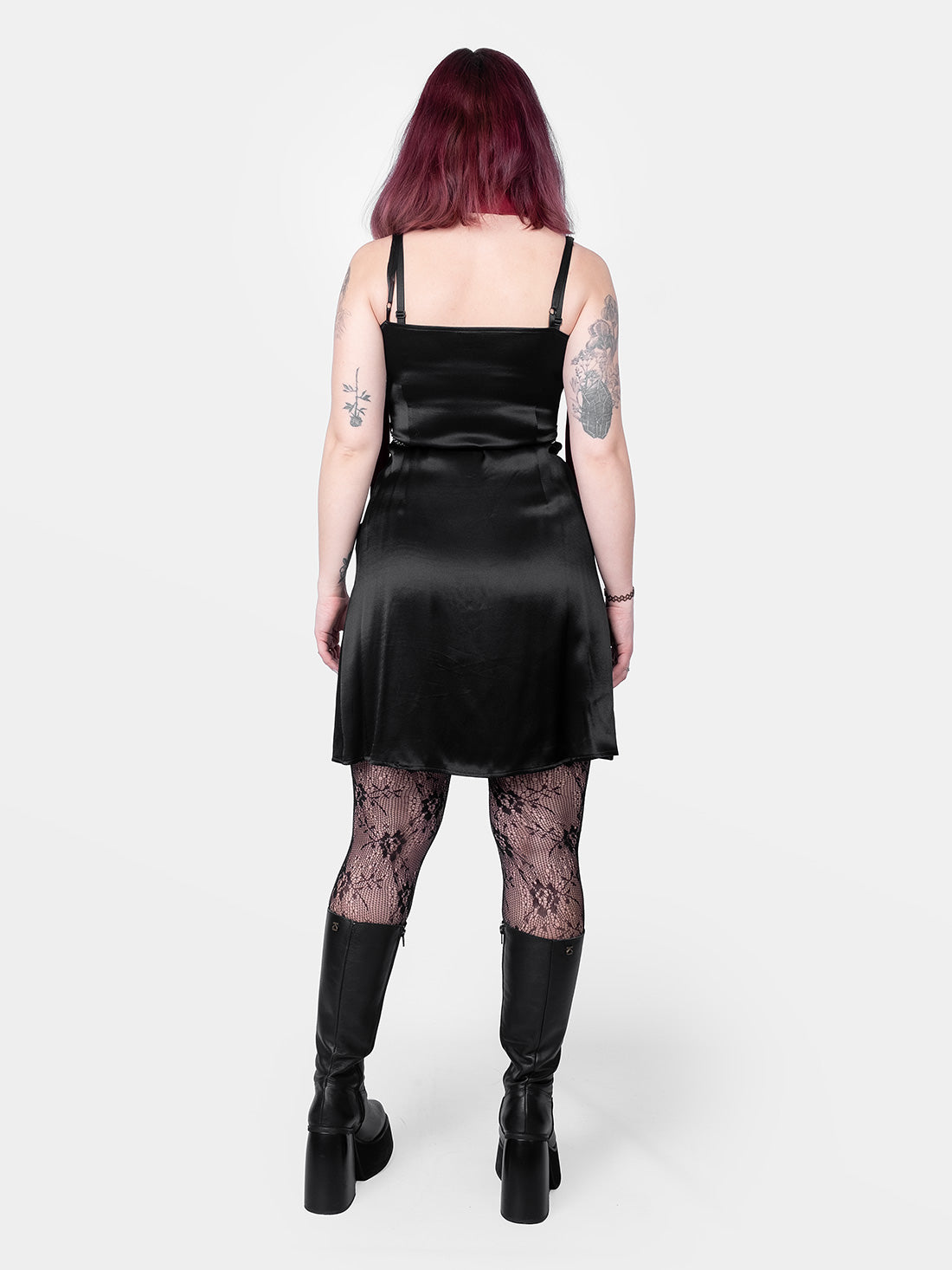 Heroine Satin Slit Dress