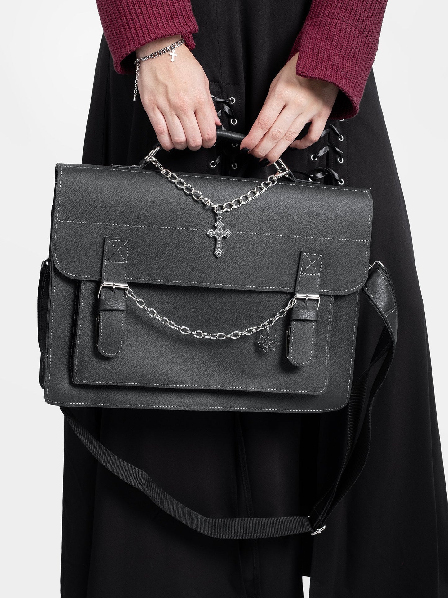 Dungeon Leather Messenger Bag