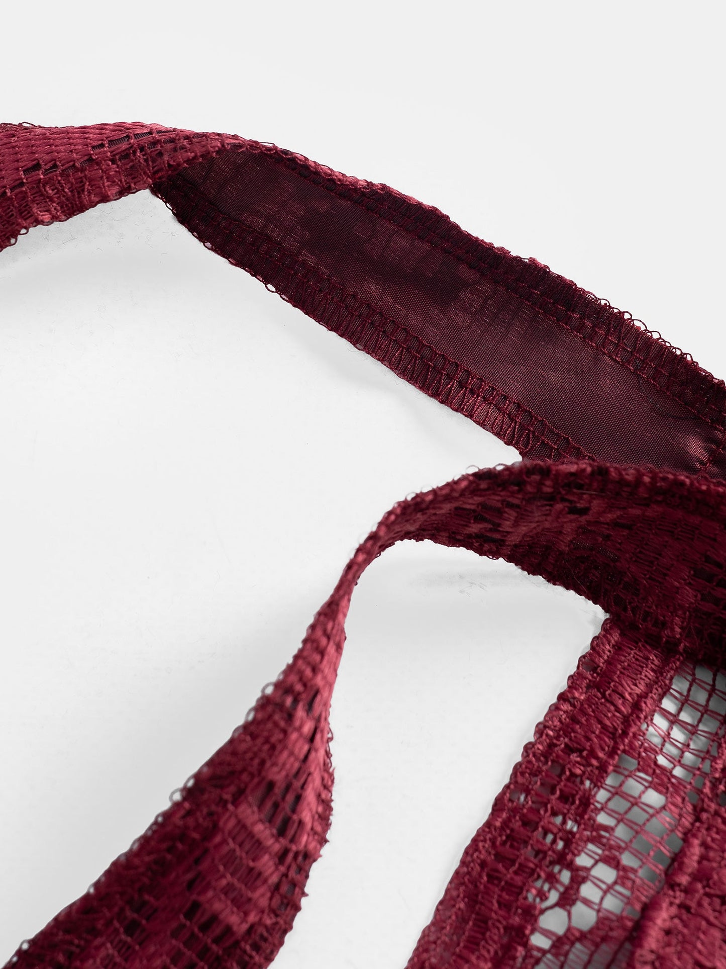 Burgundy Lace Zero Waste Tote Bag
