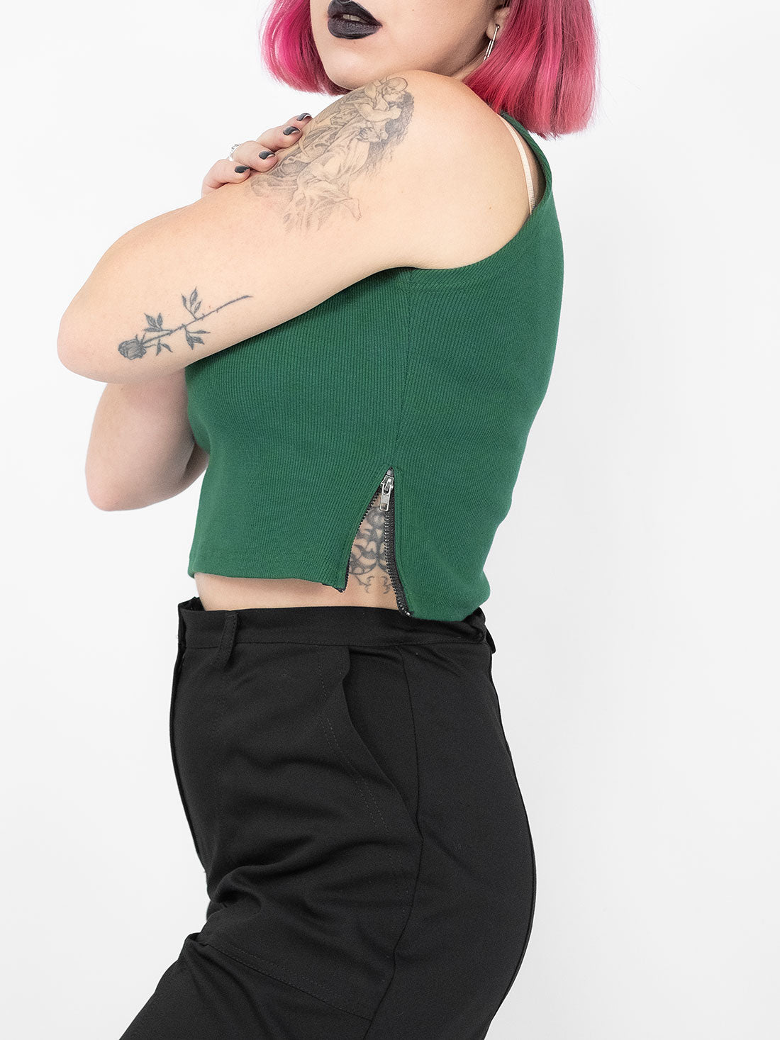 Hartley Zippers Green Top
