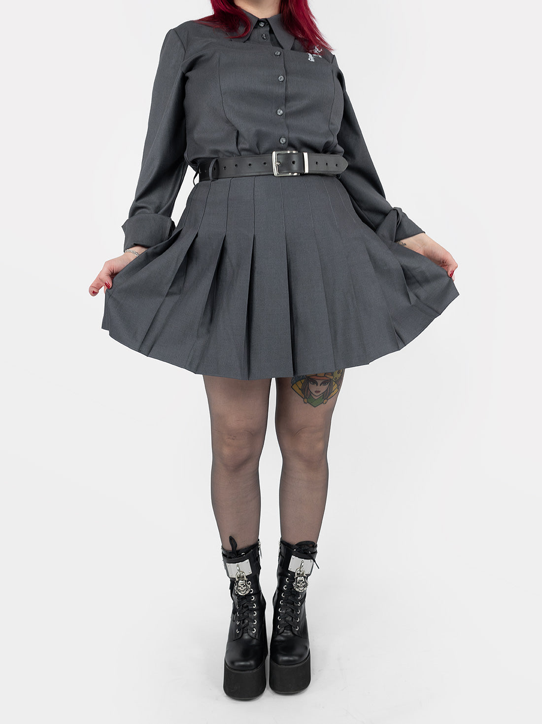Grey Tennis Skirt