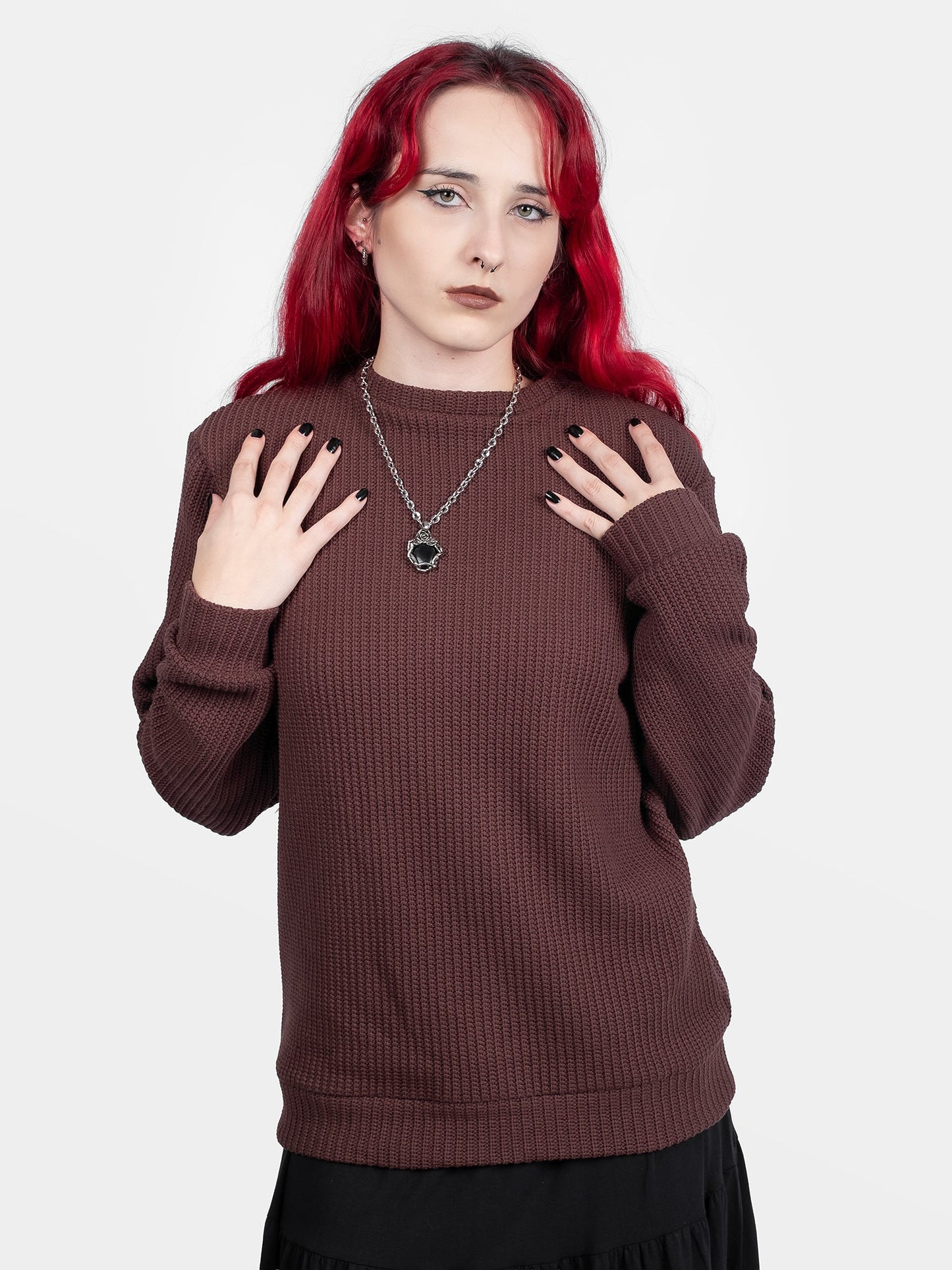 Omen Brown Unisex Sweater