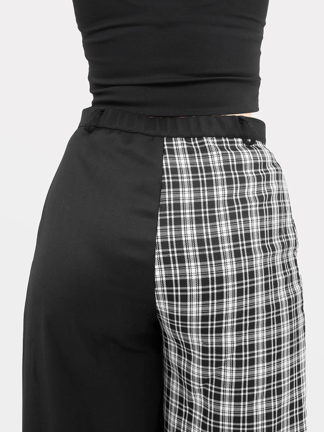 Dogma Straight Leg Contrast Plaid Trousers