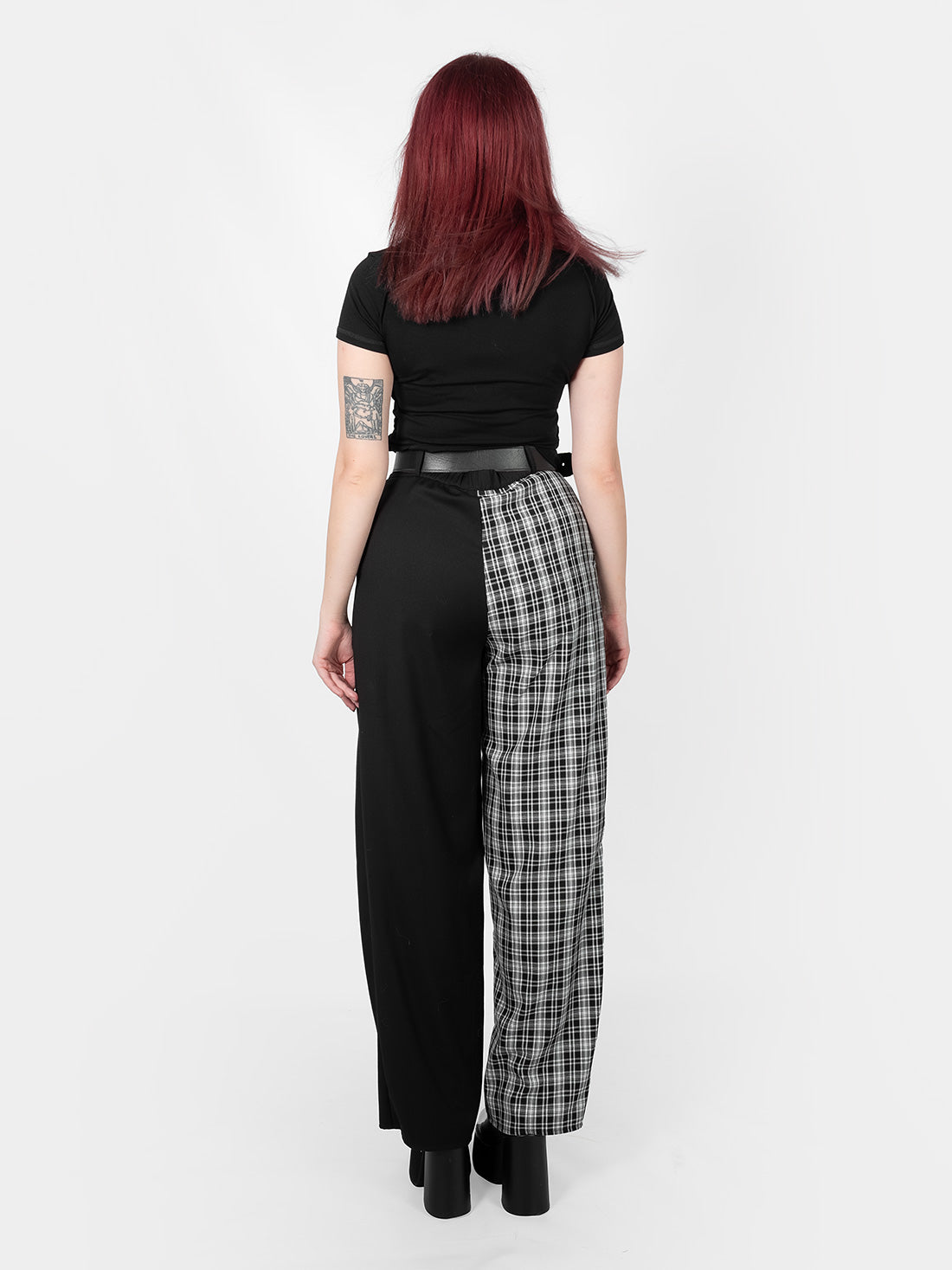 Dogma Straight Leg Contrast Plaid Trousers