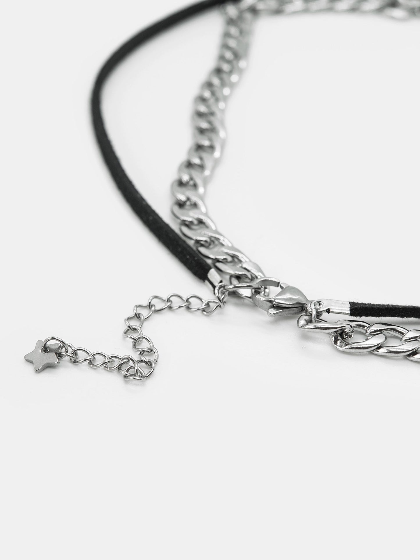 Choker z łańcuchem i kwarcem Lithium