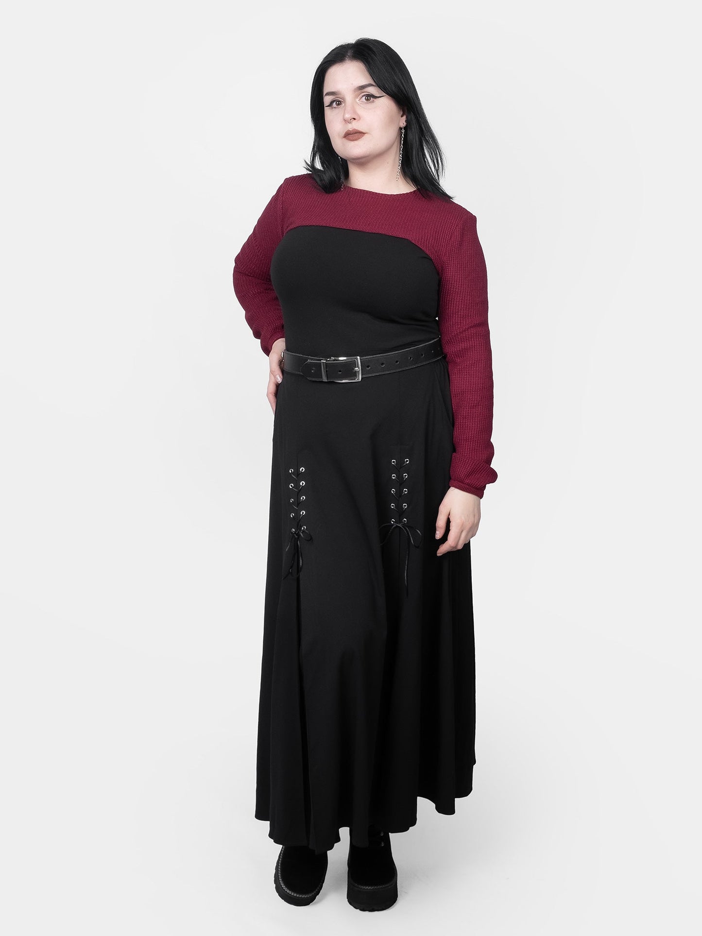 Ingrid Burgundy Knitted Shrug