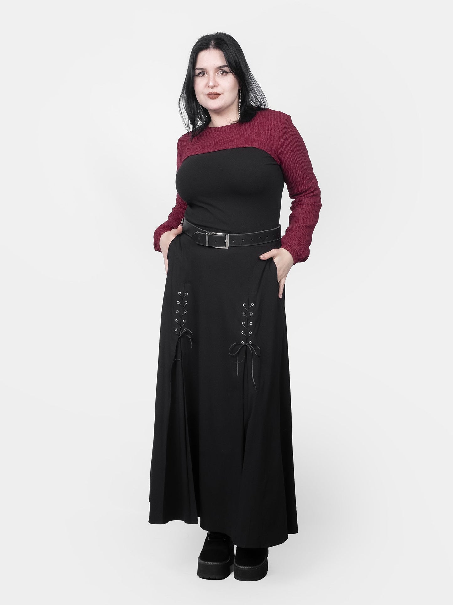 Lucretia Lace Up Maxi Skirt