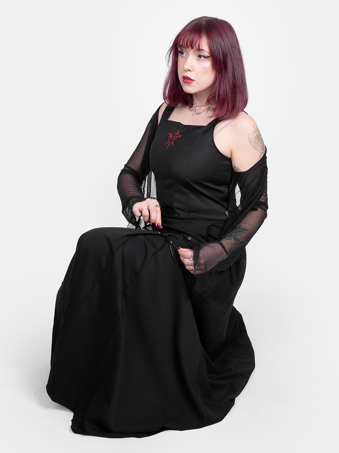 Lucretia Lace Up Maxi Skirt