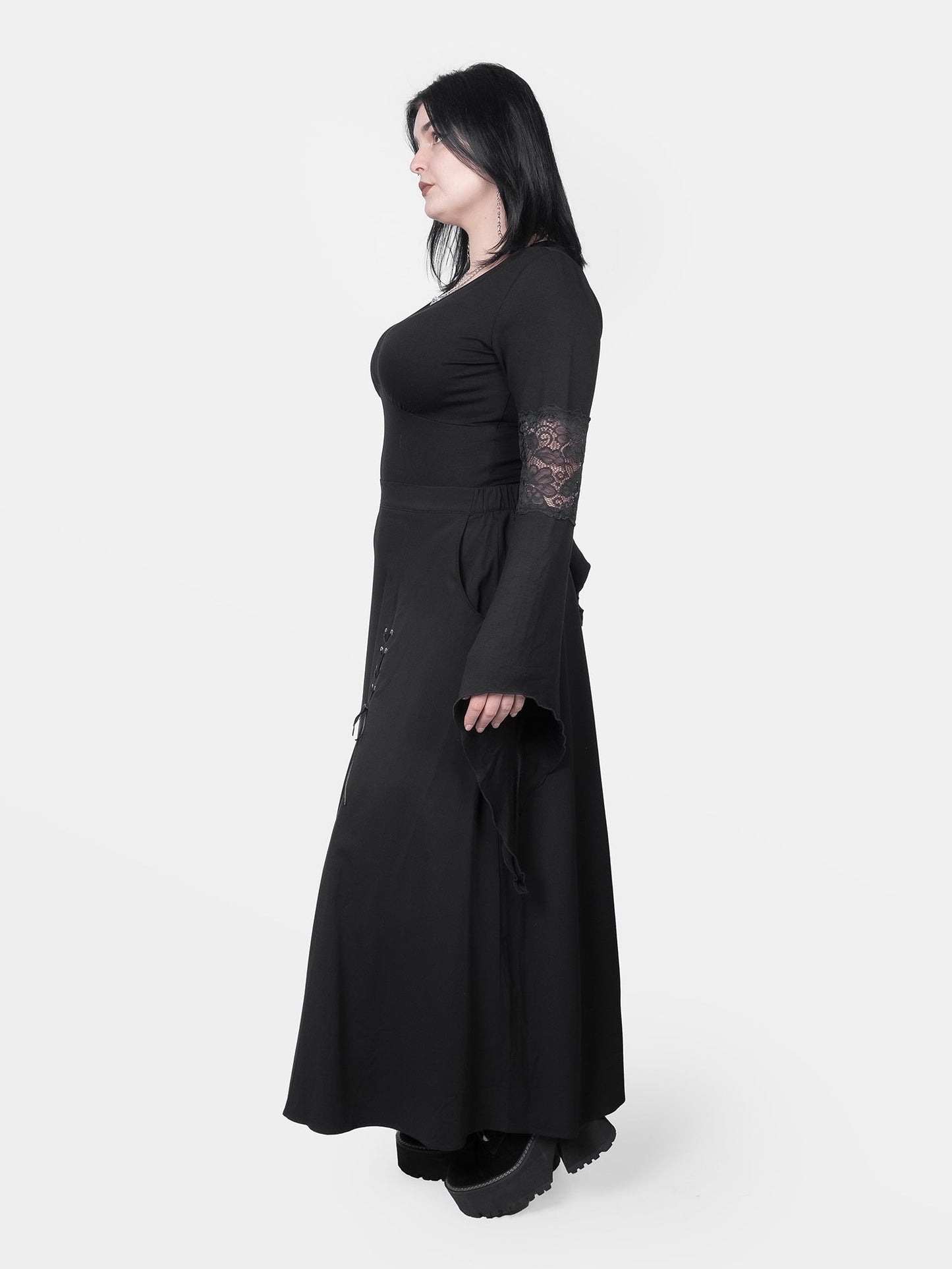 Lucretia Lace Up Maxi Skirt
