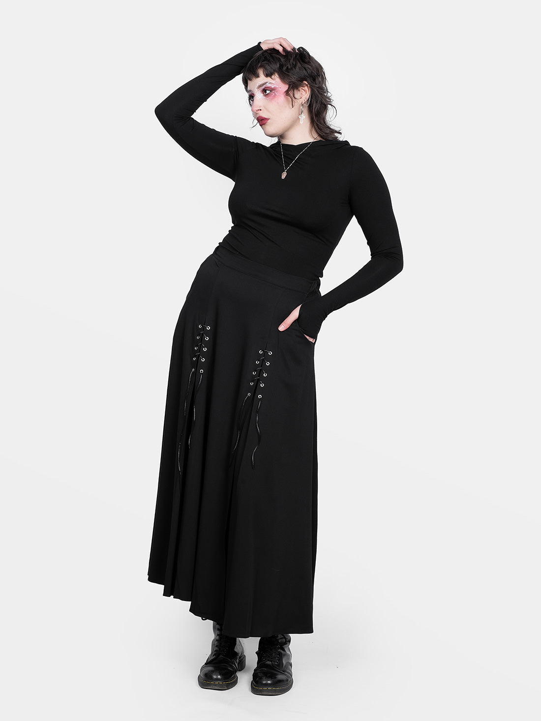 Lucretia Lace Up Maxi Skirt