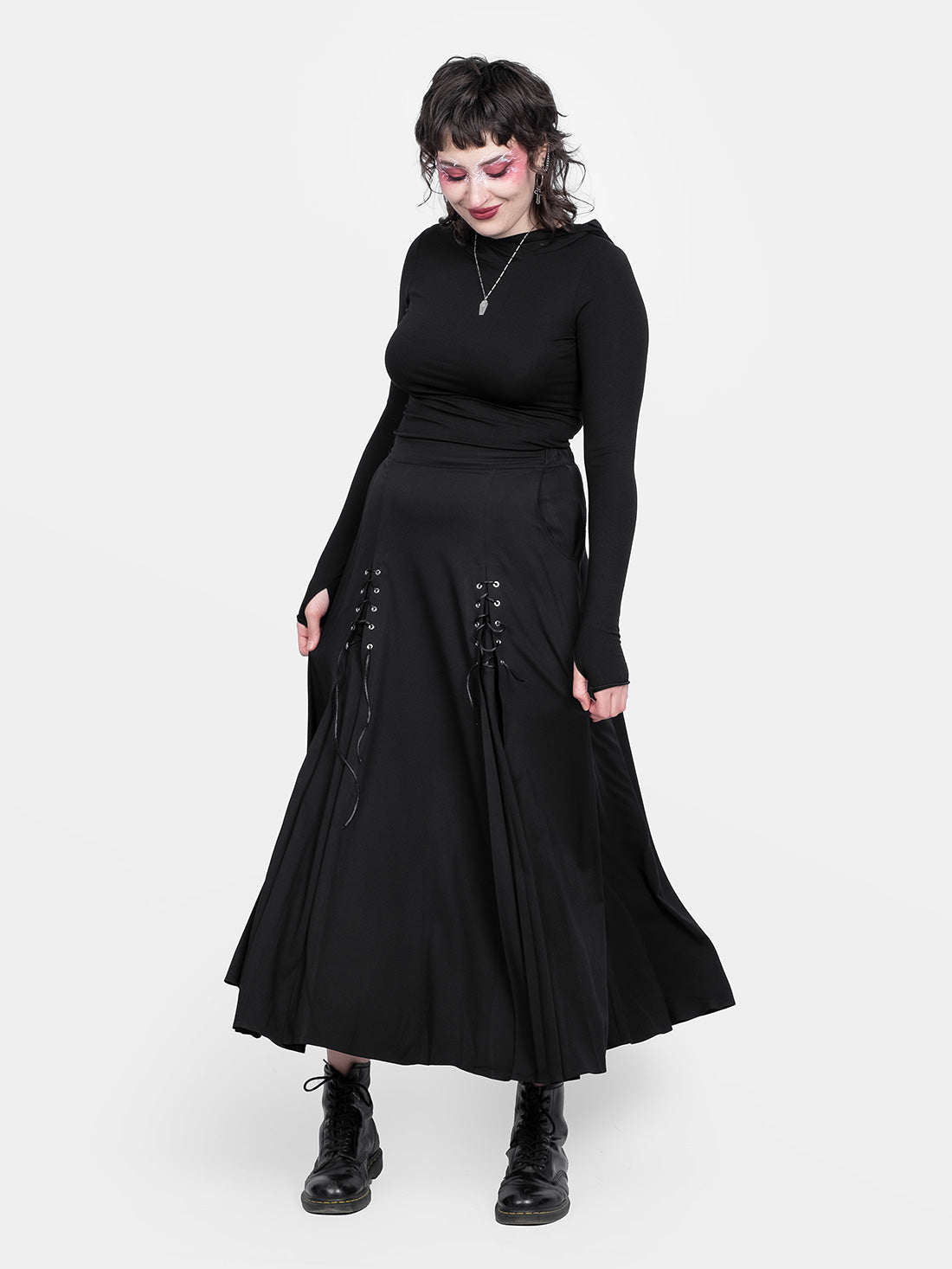 Lucretia Lace Up Maxi Skirt