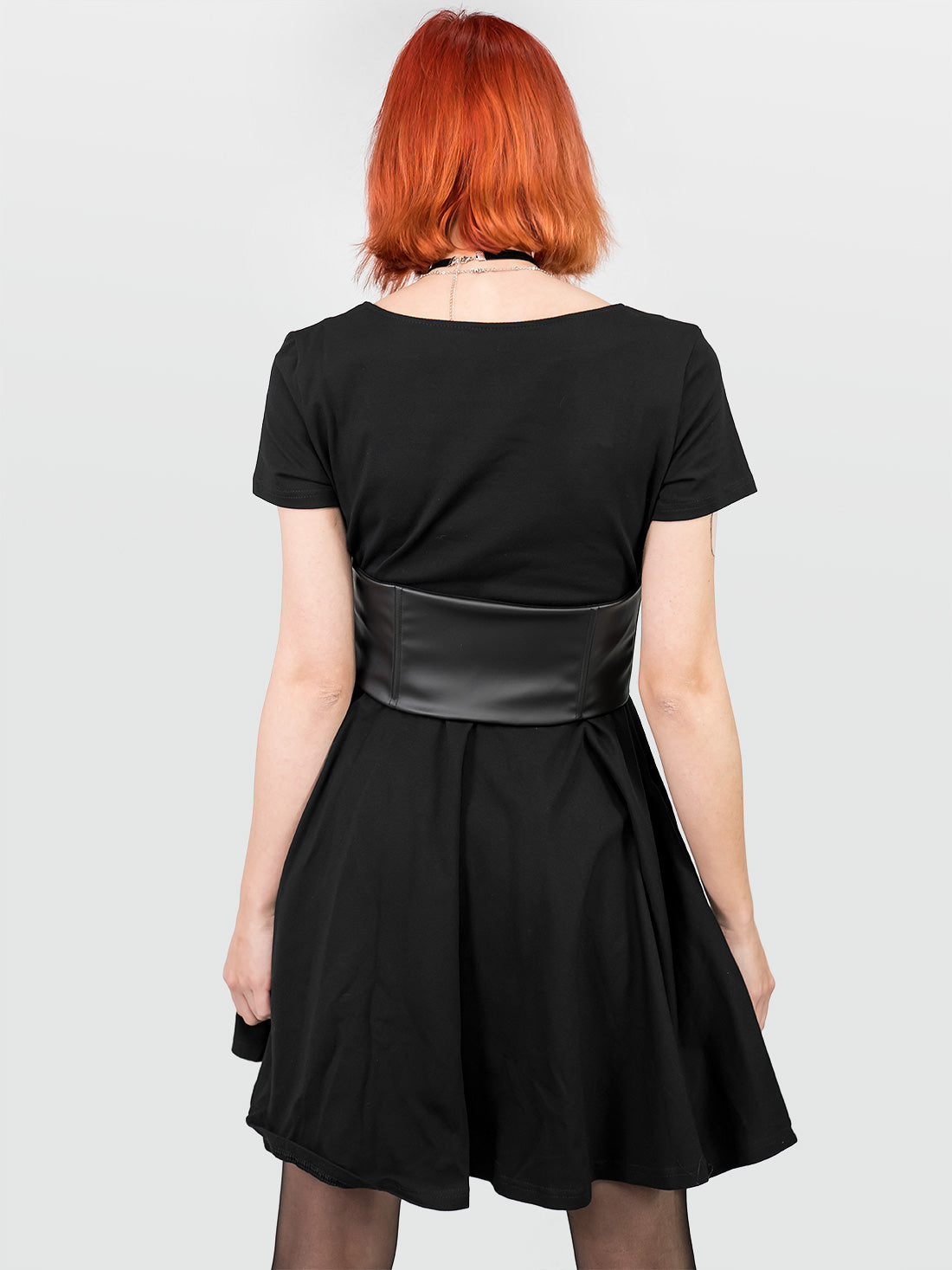 Curse Leather Zip Up Corset Belt
