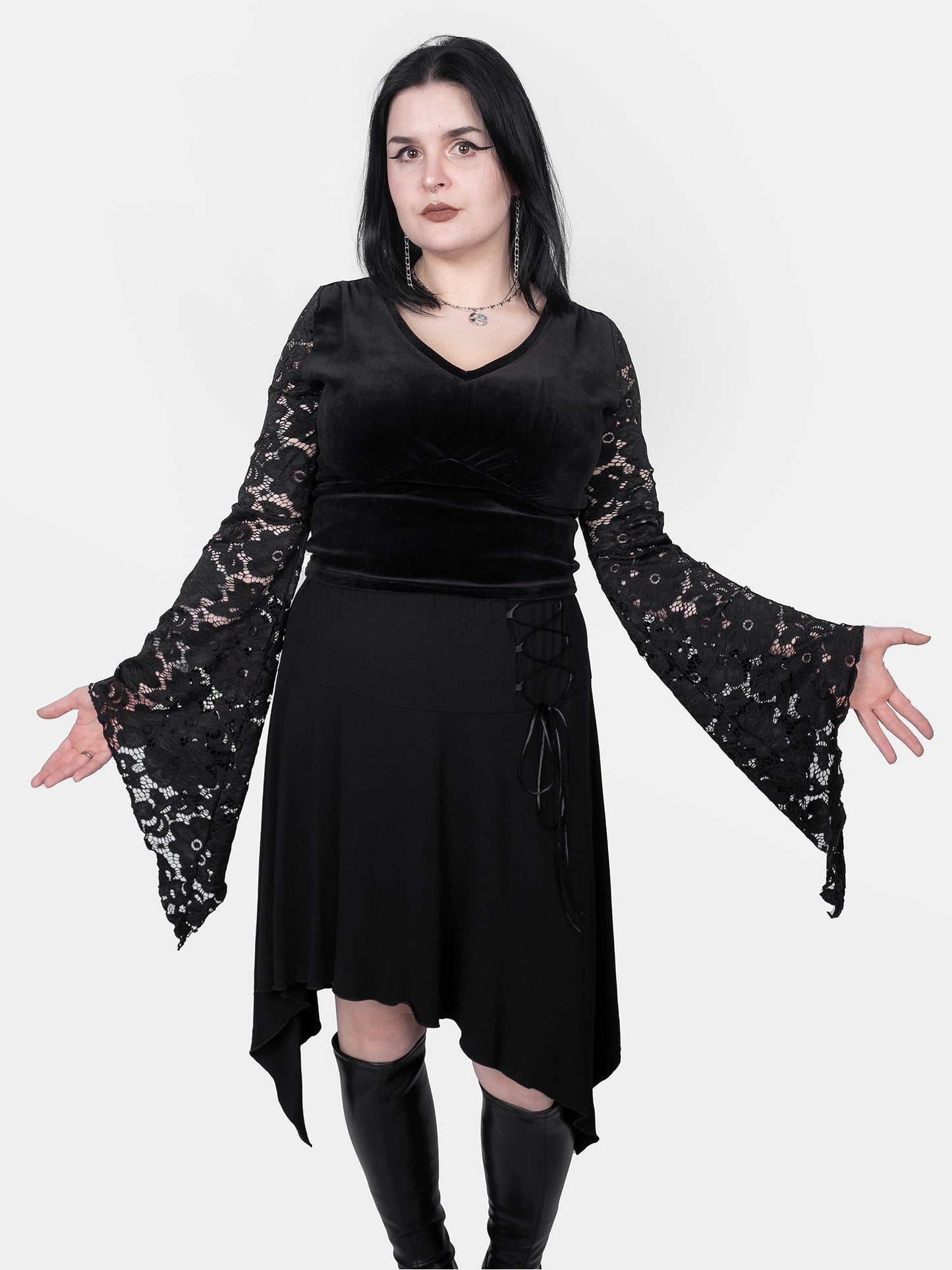 Lilith Asymmetrical Laced Up Skirt