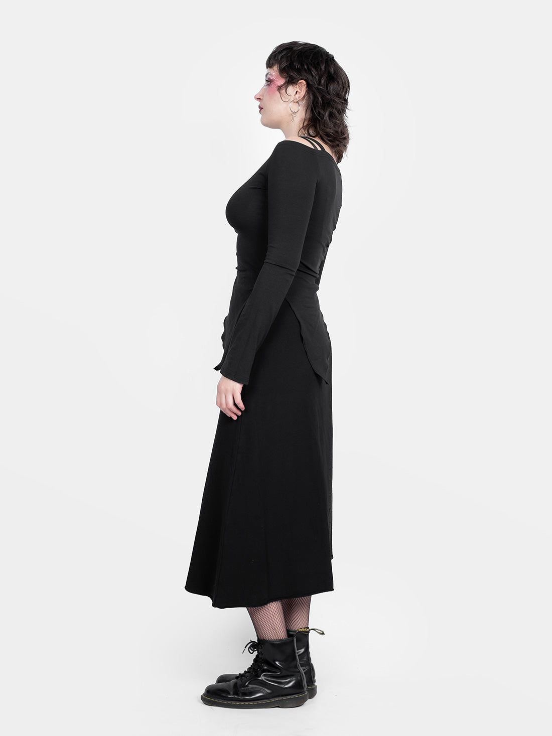 Demeter Black Slit Midi Skirt