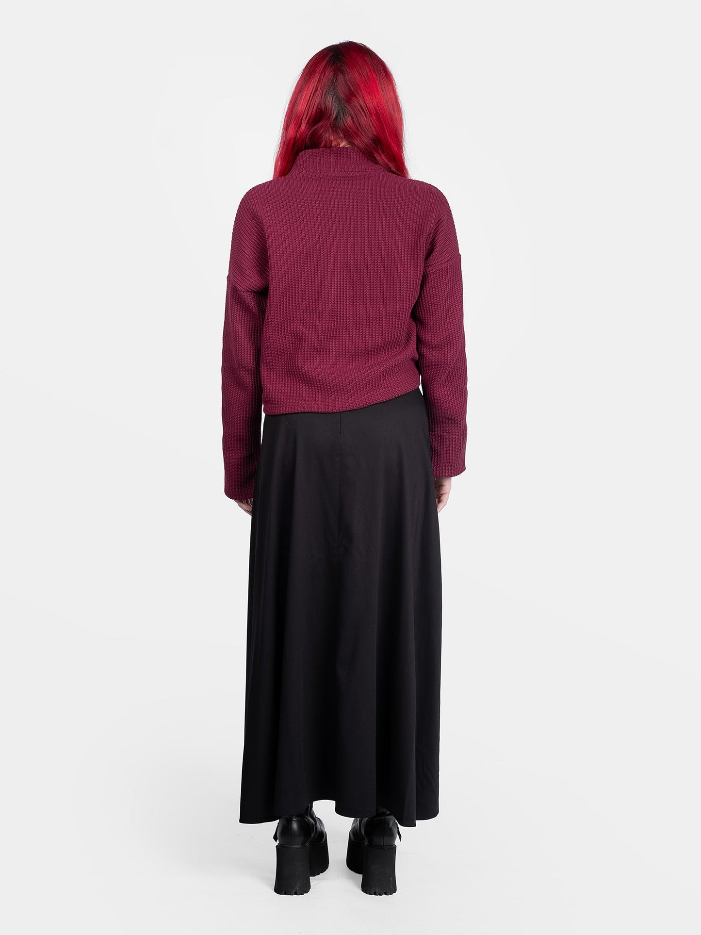 Lacrimosa Lace Up Midi Skirt