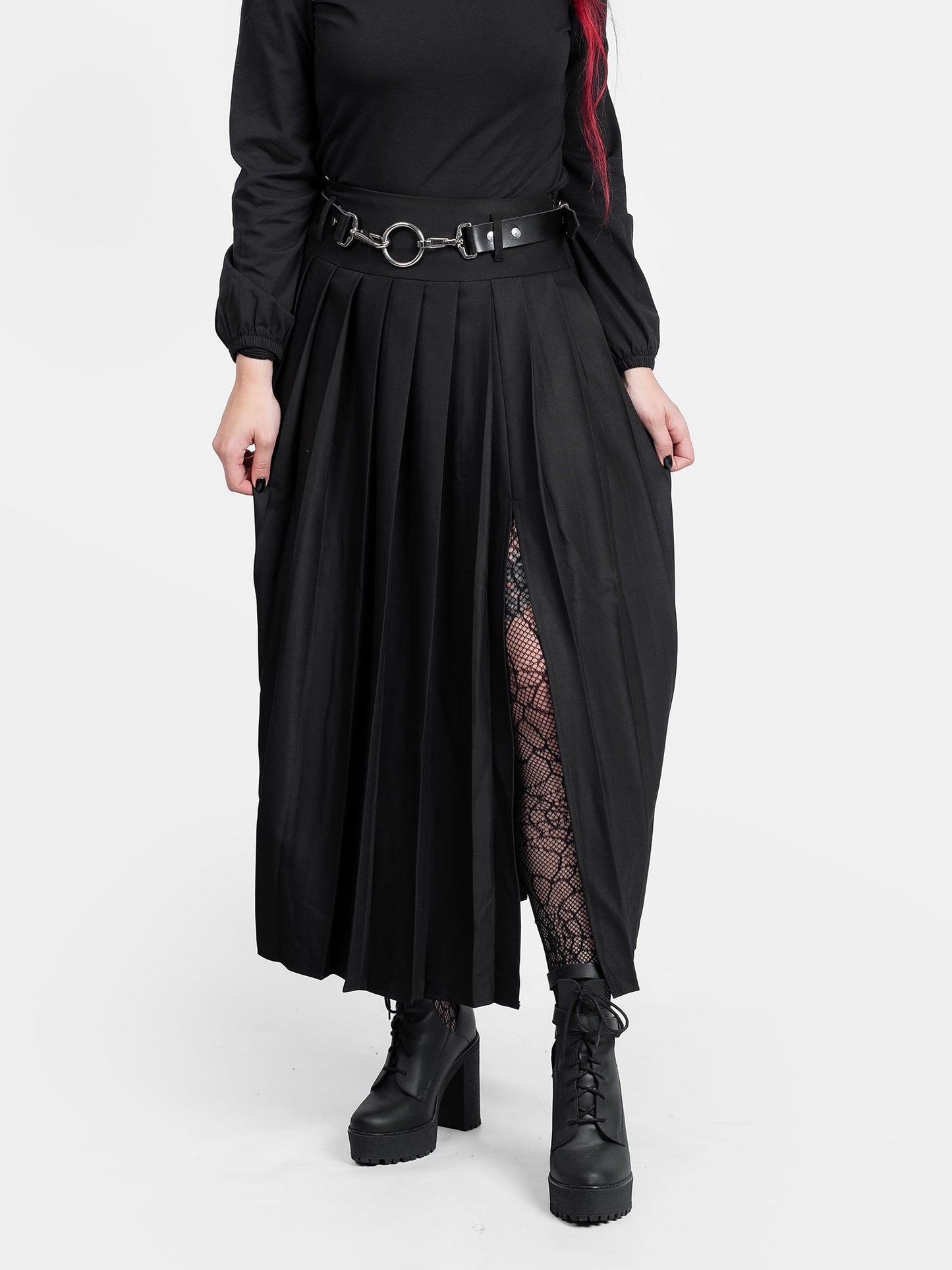 Vivienne Pleated Maxi Skirt with Pockets