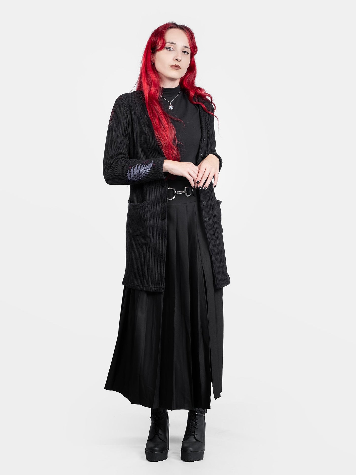 Vivienne Pleated Maxi Skirt with Pockets