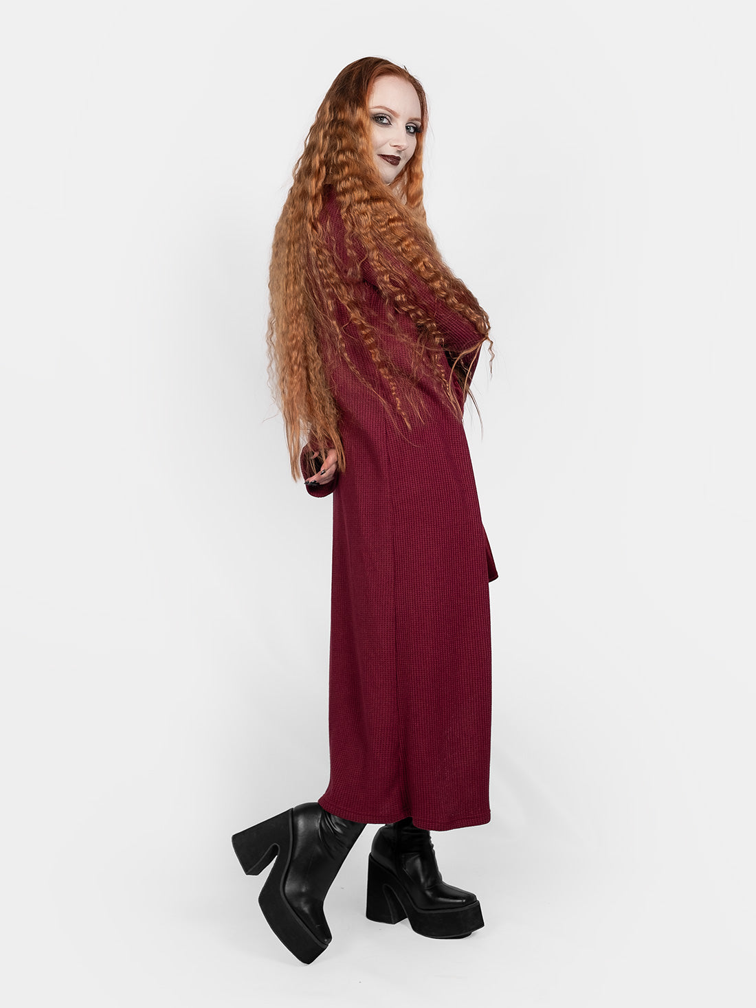 Rhiannon Burgundy Long Cardigan