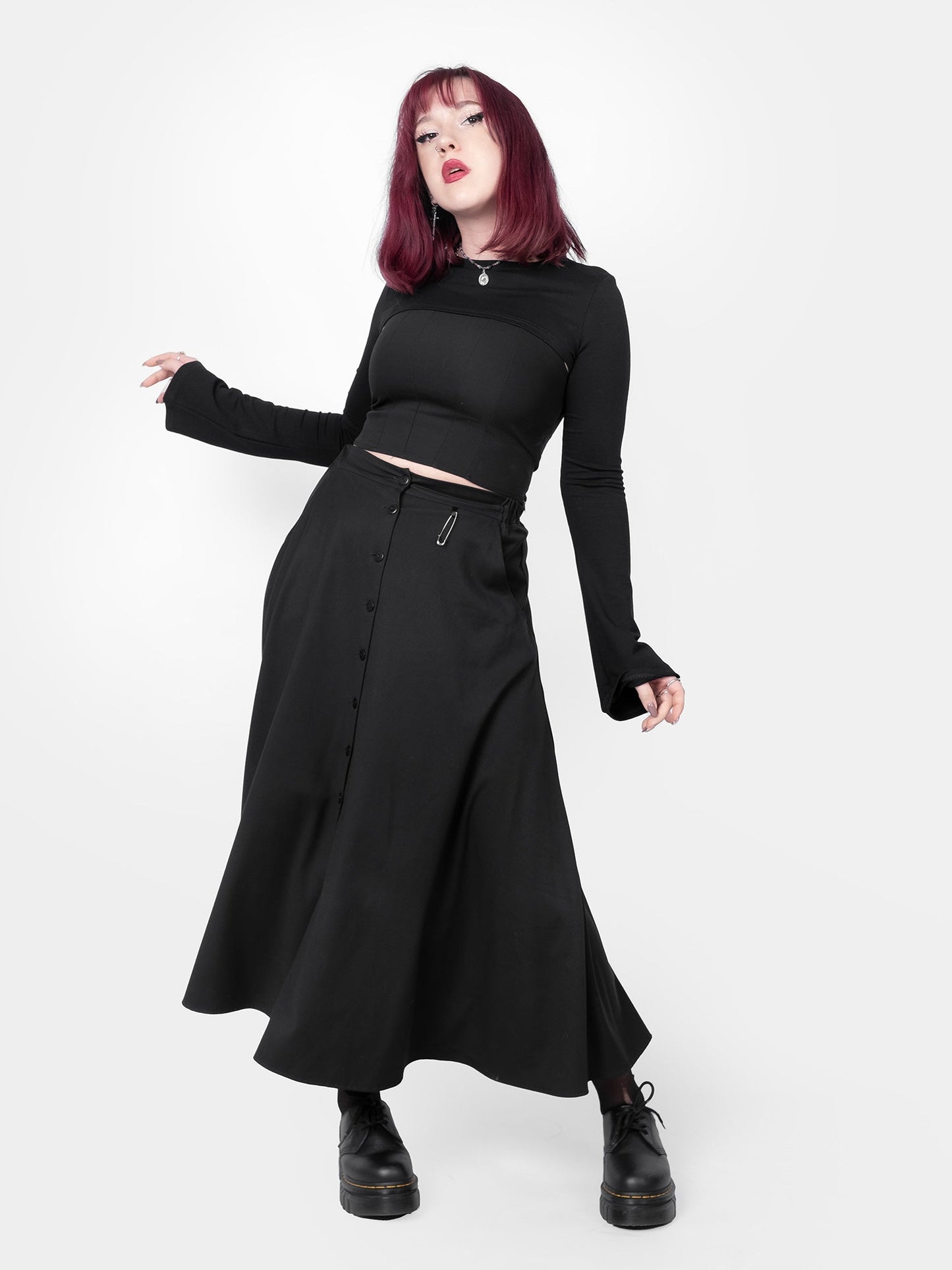 Beatrice Button Up Maxi Skirt