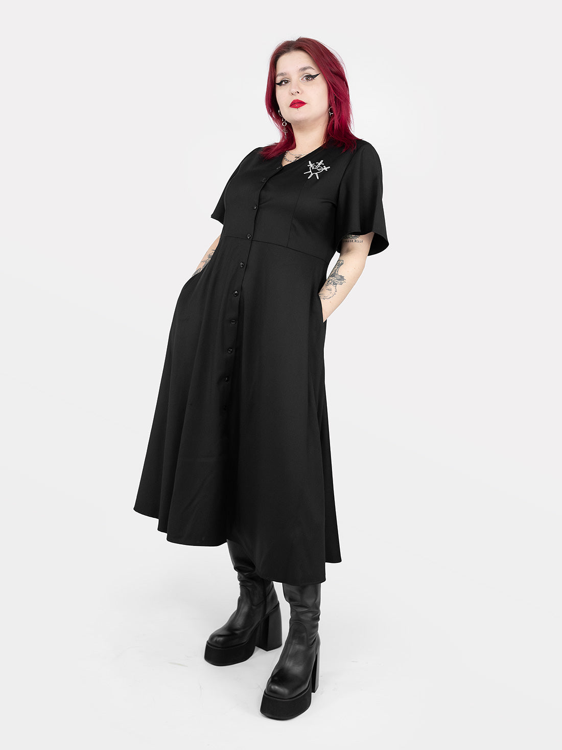Moira Button-up Midaxi Dress