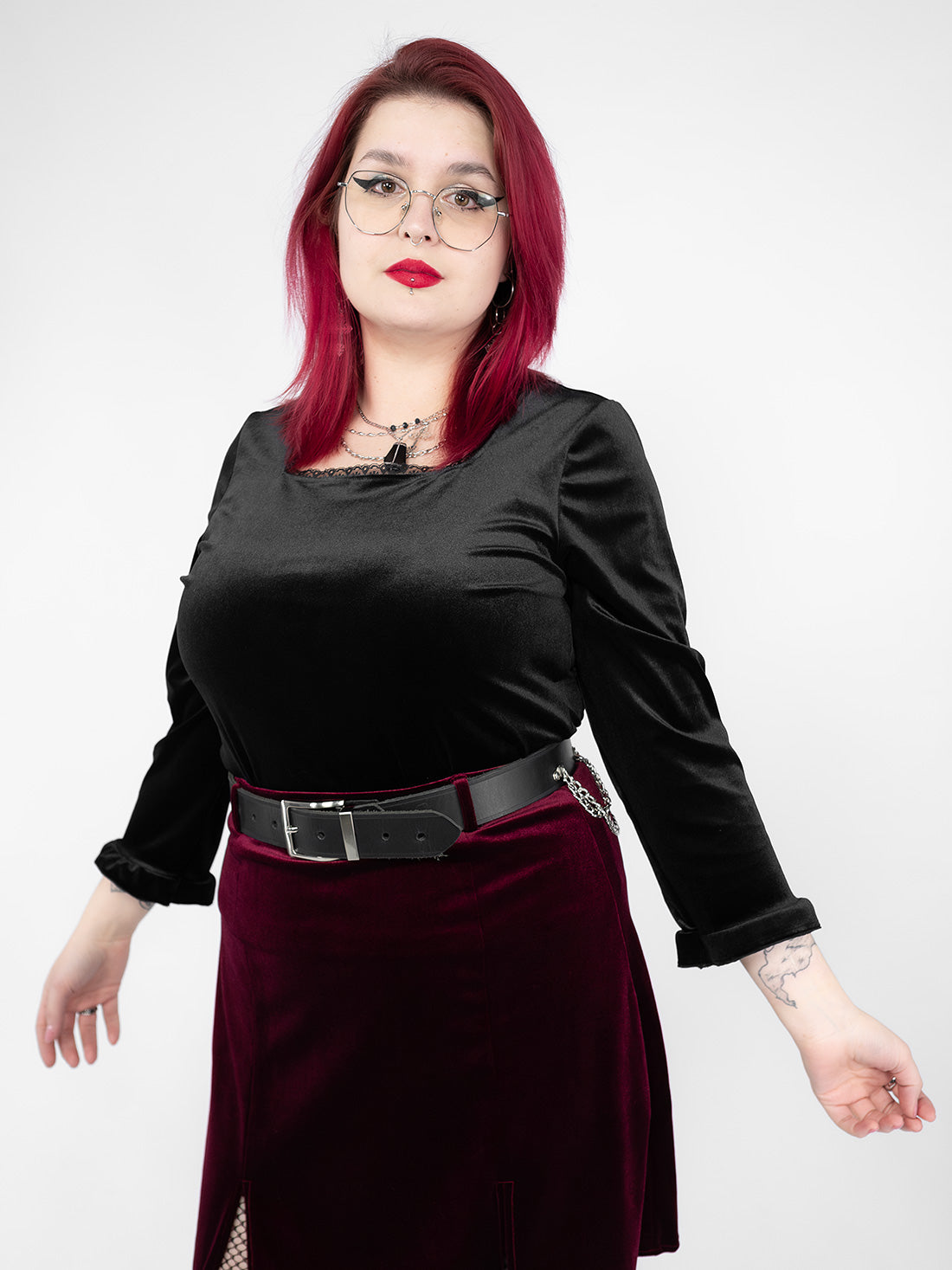 Morticia Velvet Top