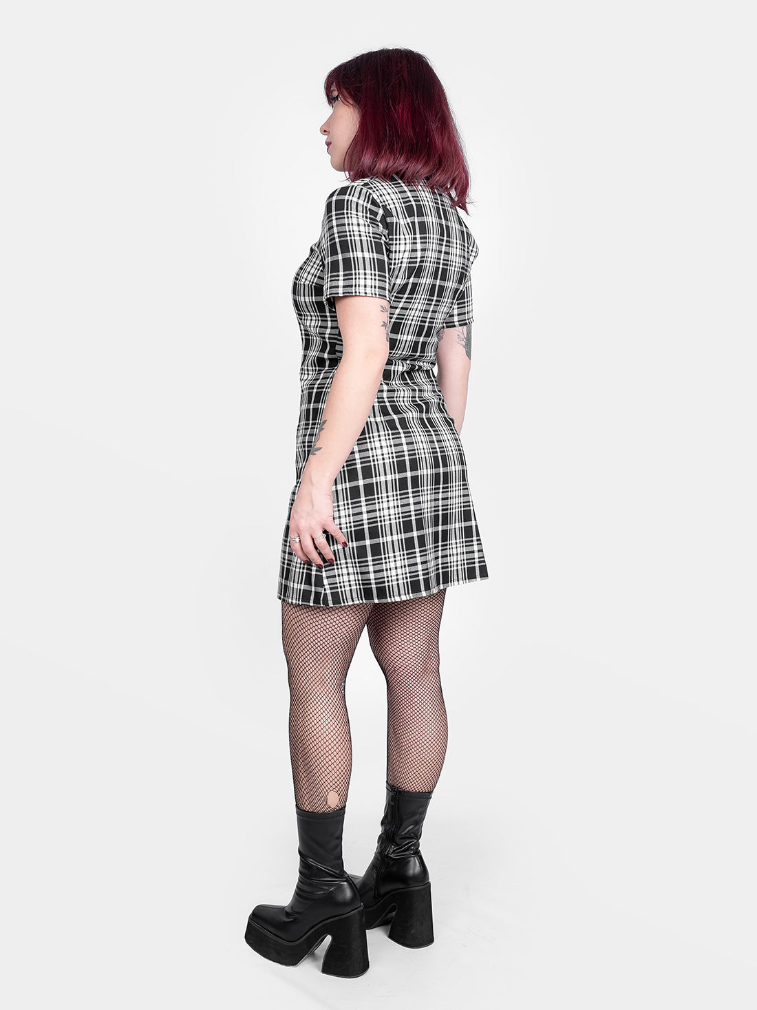 Carmen Plaid Button Up Dress
