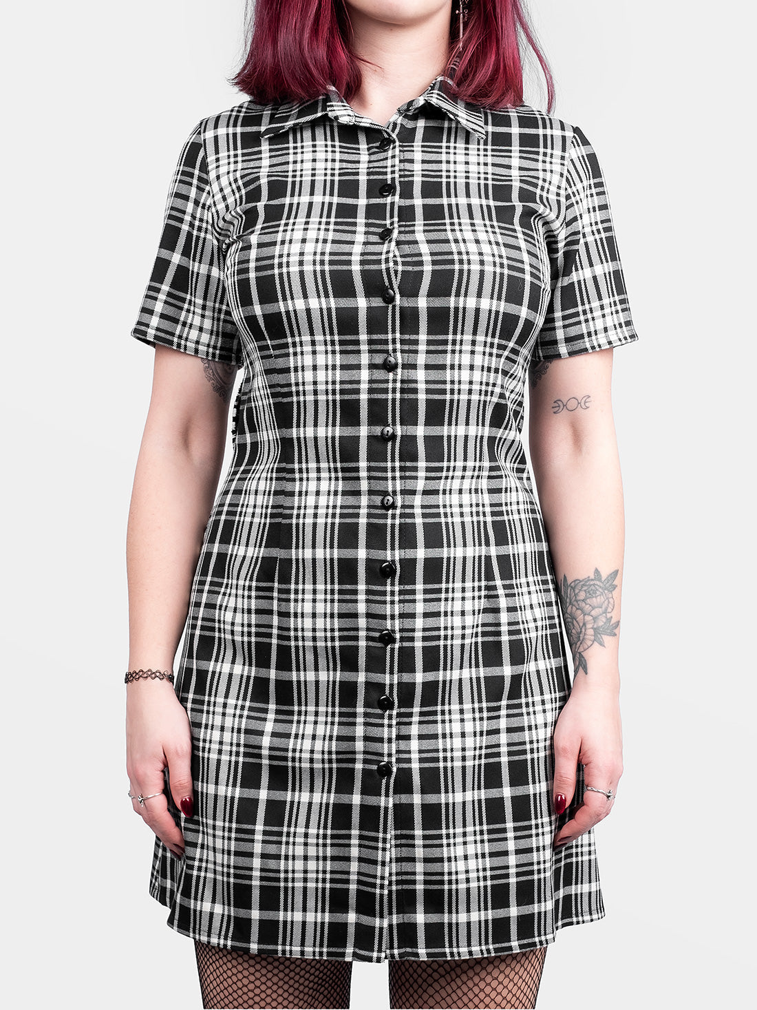 Carmen Plaid Button Up Dress