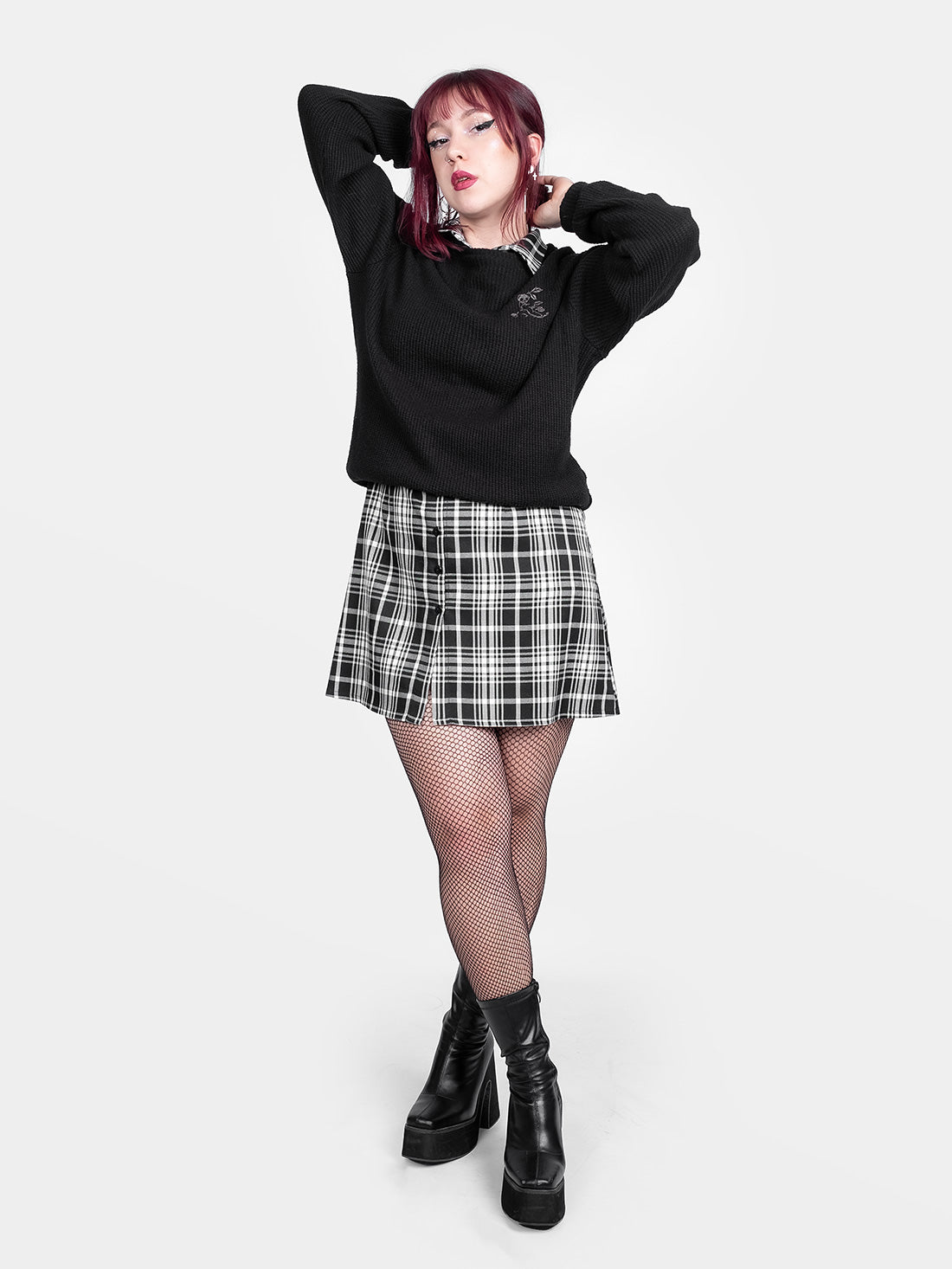 Carmen Plaid Button Up Dress