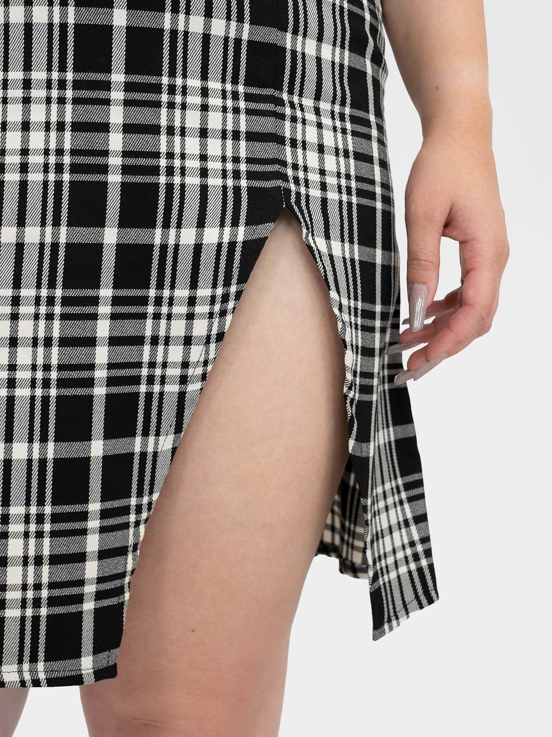 Noisy Plaid Sleeveless Dress