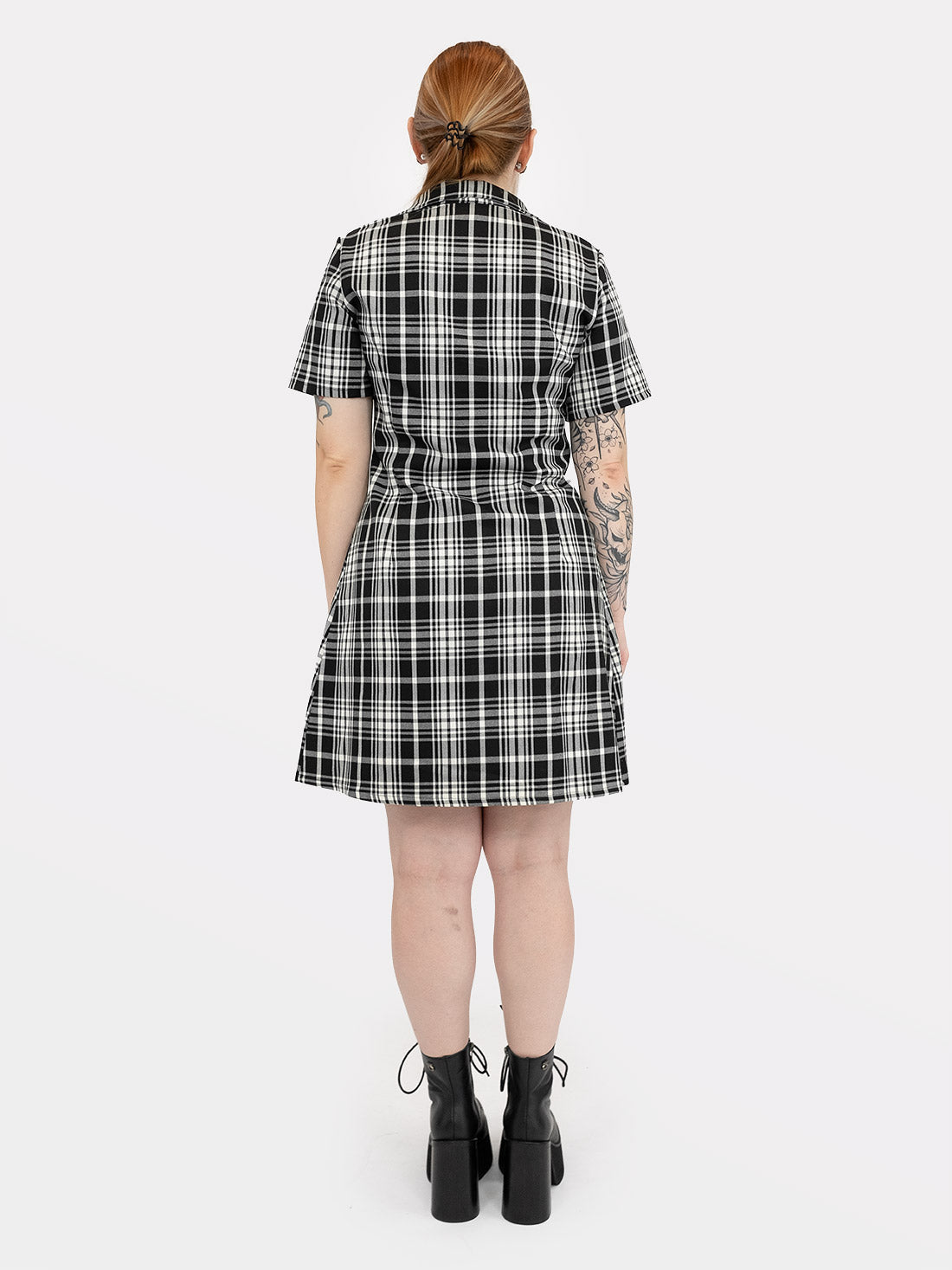 Carmen Plaid Button Up Dress