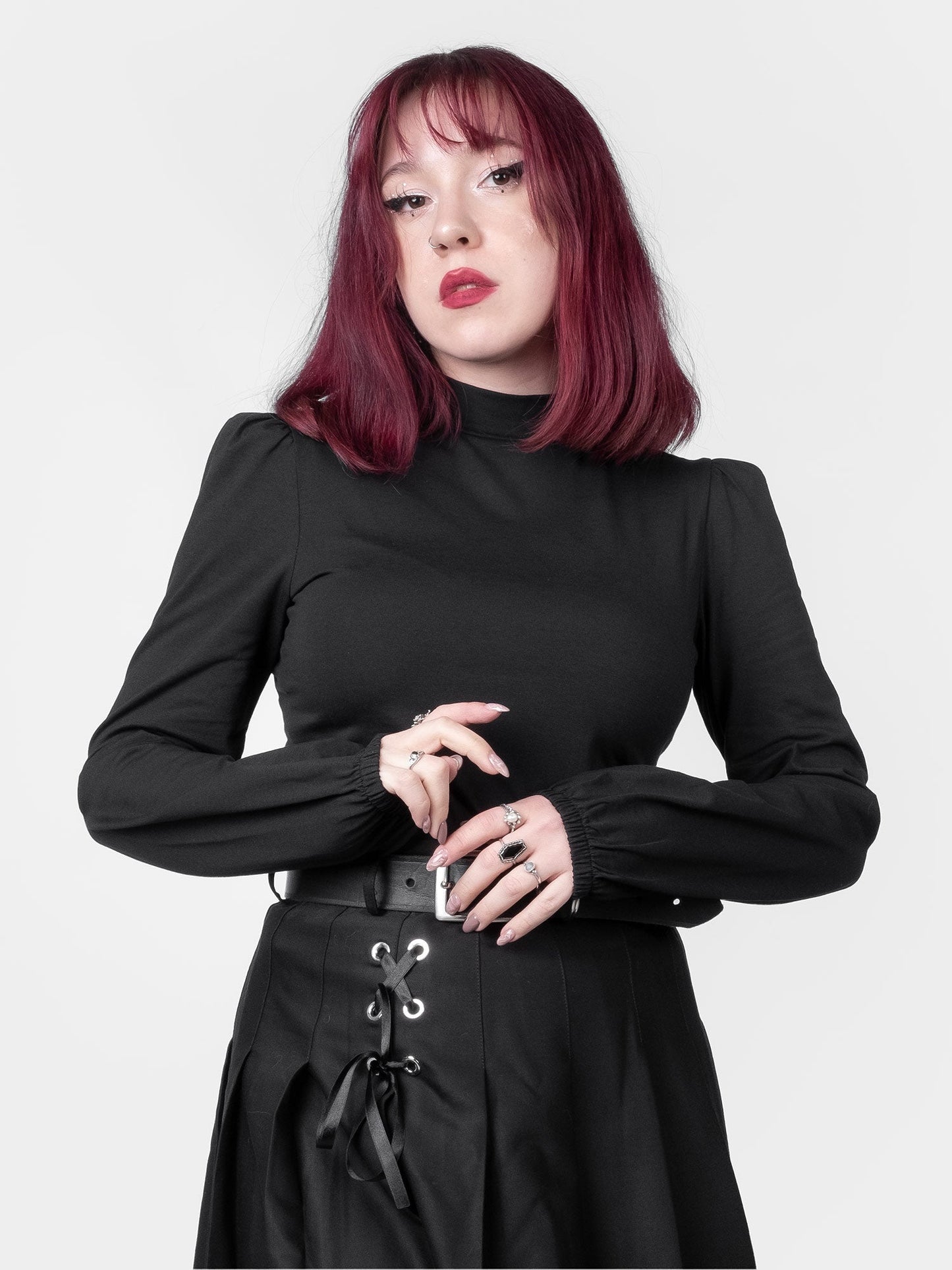 Zoeva Puff Sleeve Turtleneck